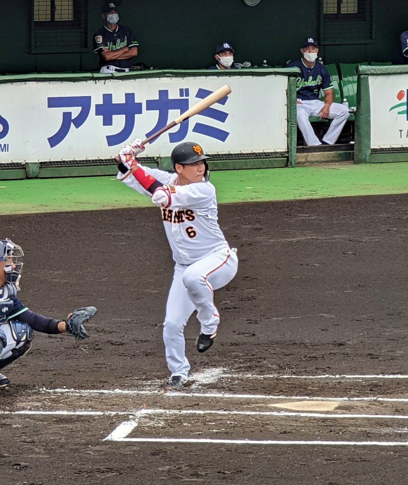イースタン・リーグのヤクルト戦に「1番・指名打者」で先発出場した巨人坂本（撮影・三須一紀）