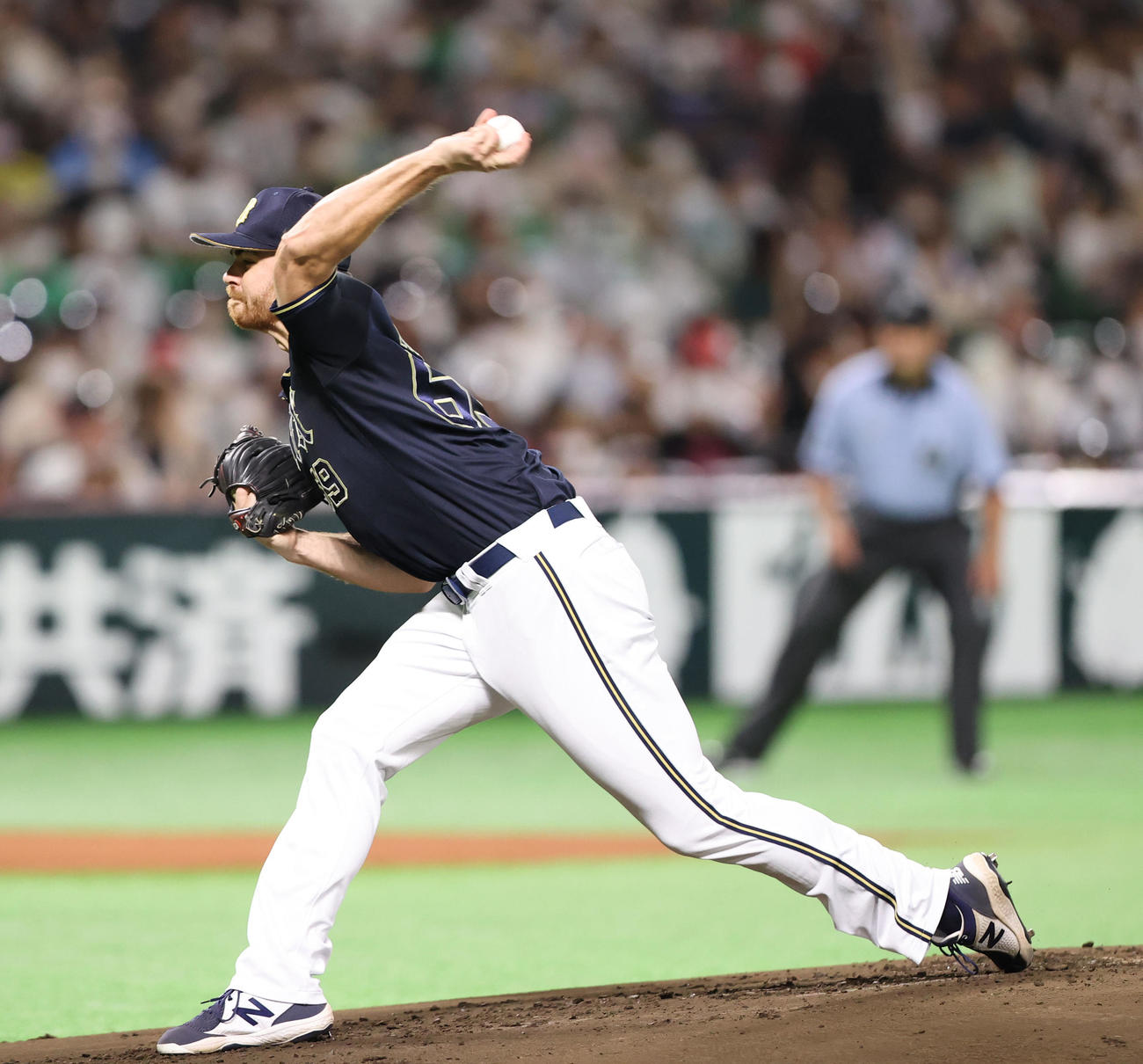 ソフトバンク対オリックス　先発・ビドル（撮影・梅根麻紀）