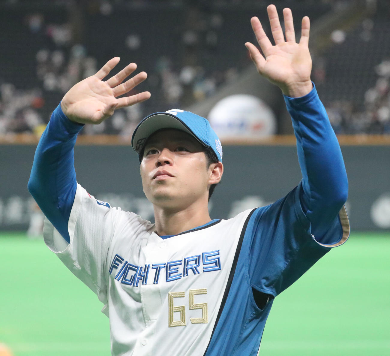 日本ハム梅林優貴（2022年8月3日撮影）