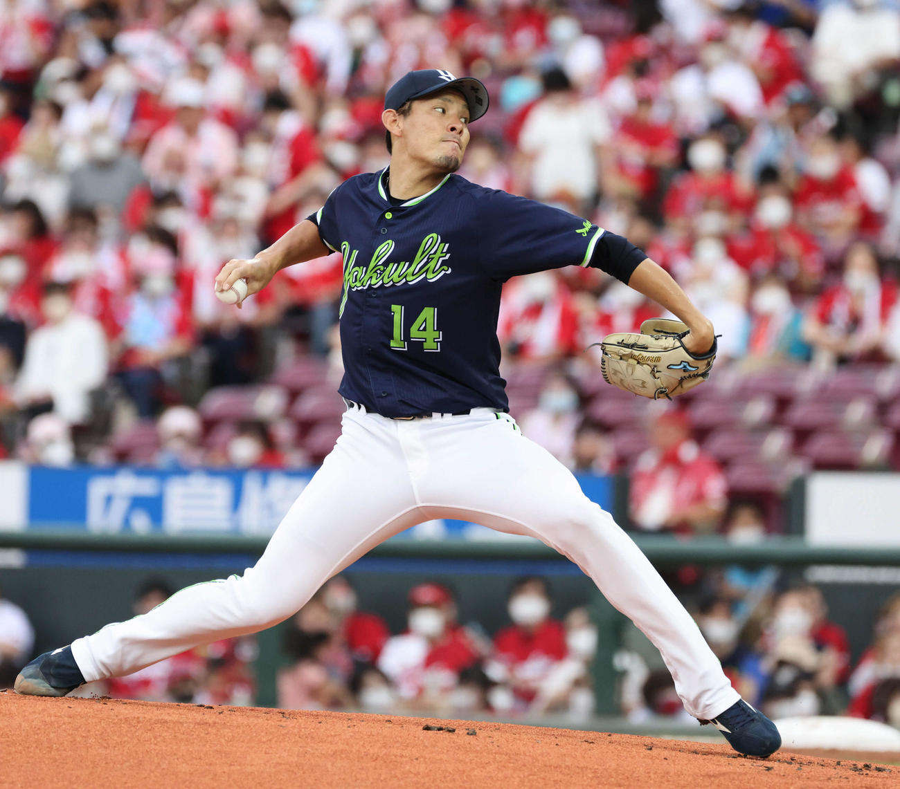 ヤクルト高梨裕稔（2022年8月9日撮影）