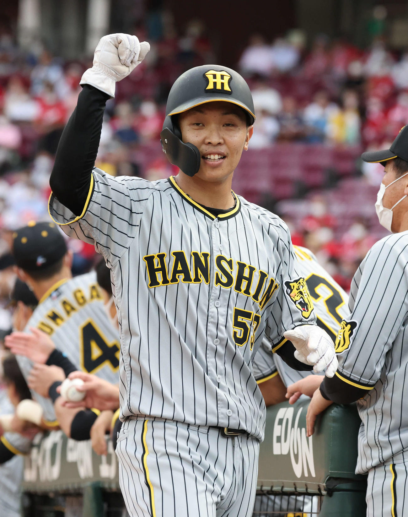 阪神島田海吏（2022年8月5日撮影）