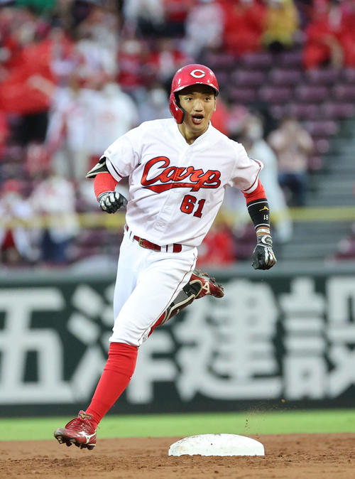 広島東洋カープ 矢野雅哉 プロモデル ユニフォーム /プロコレ オーセンティック 広島】矢野雅哉プロ初本塁打記念Tシャツ発売 16日中日戦でプロ1号