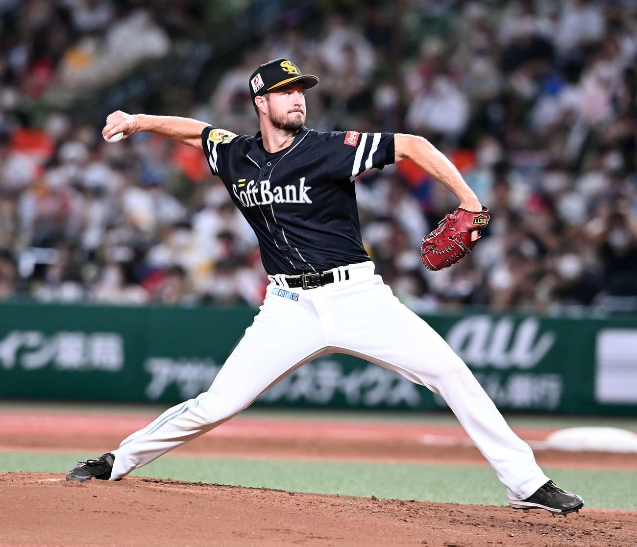 西武対ソフトバンク　ソフトバンク先発のレイ（撮影・たえ見朱実）