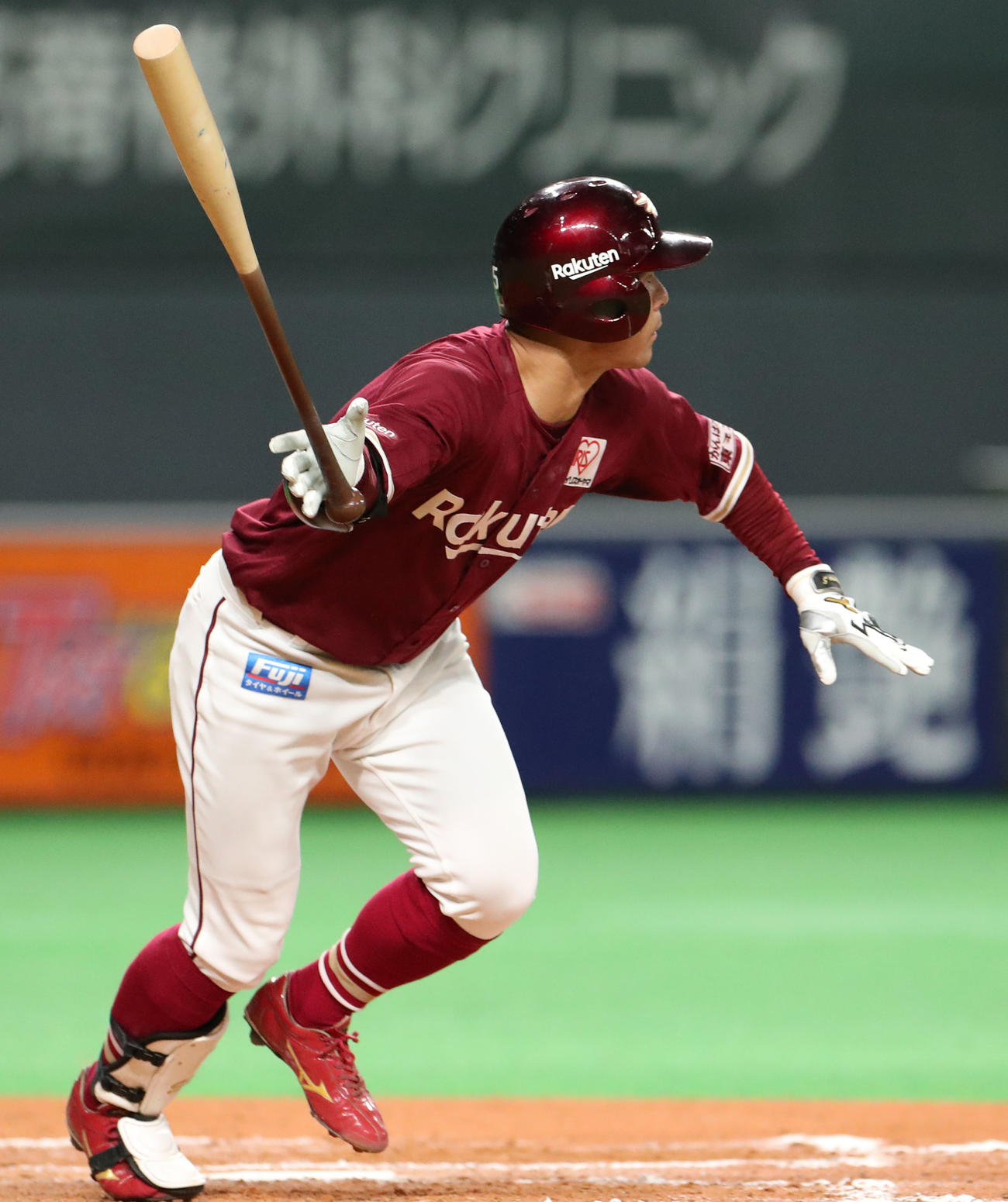 日本ハム対楽天　7回表楽天2死一、二塁、茂木は適時三塁打を放つ（撮影・佐藤翔太）