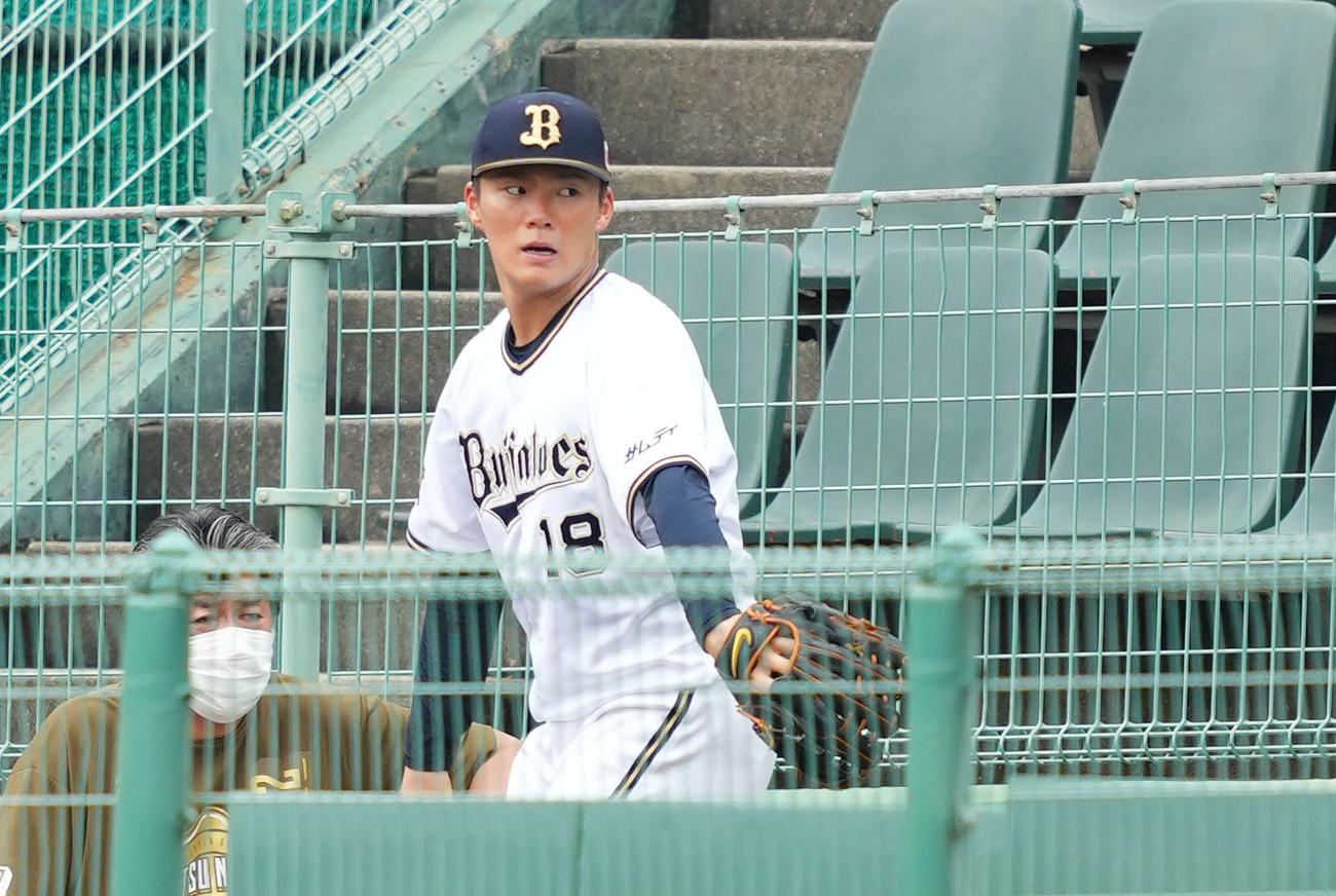 オリックス山本由伸（2022年8月17日撮影）
