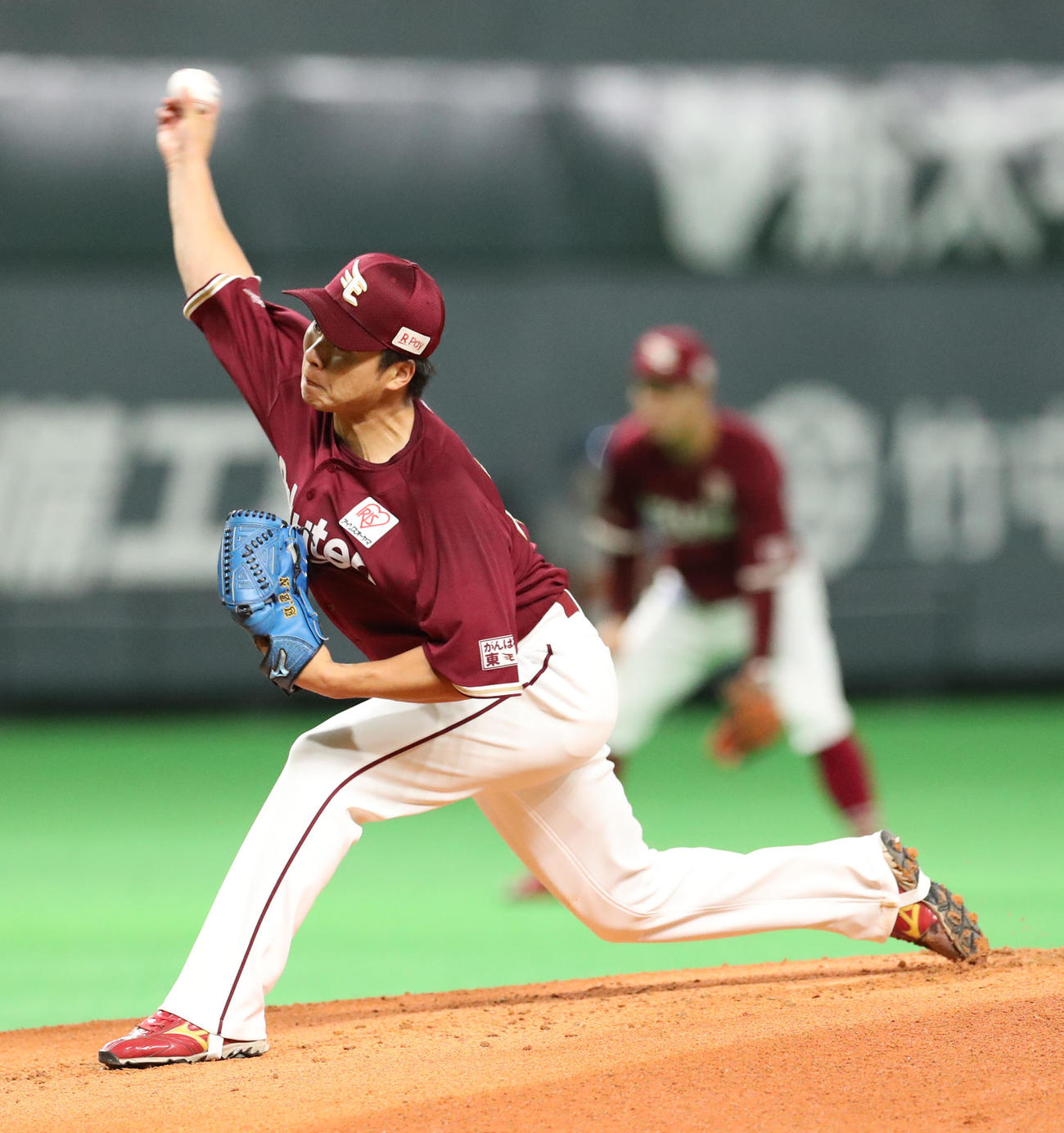 日本ハム対楽天　楽天先発の釜田（撮影・佐藤翔太）