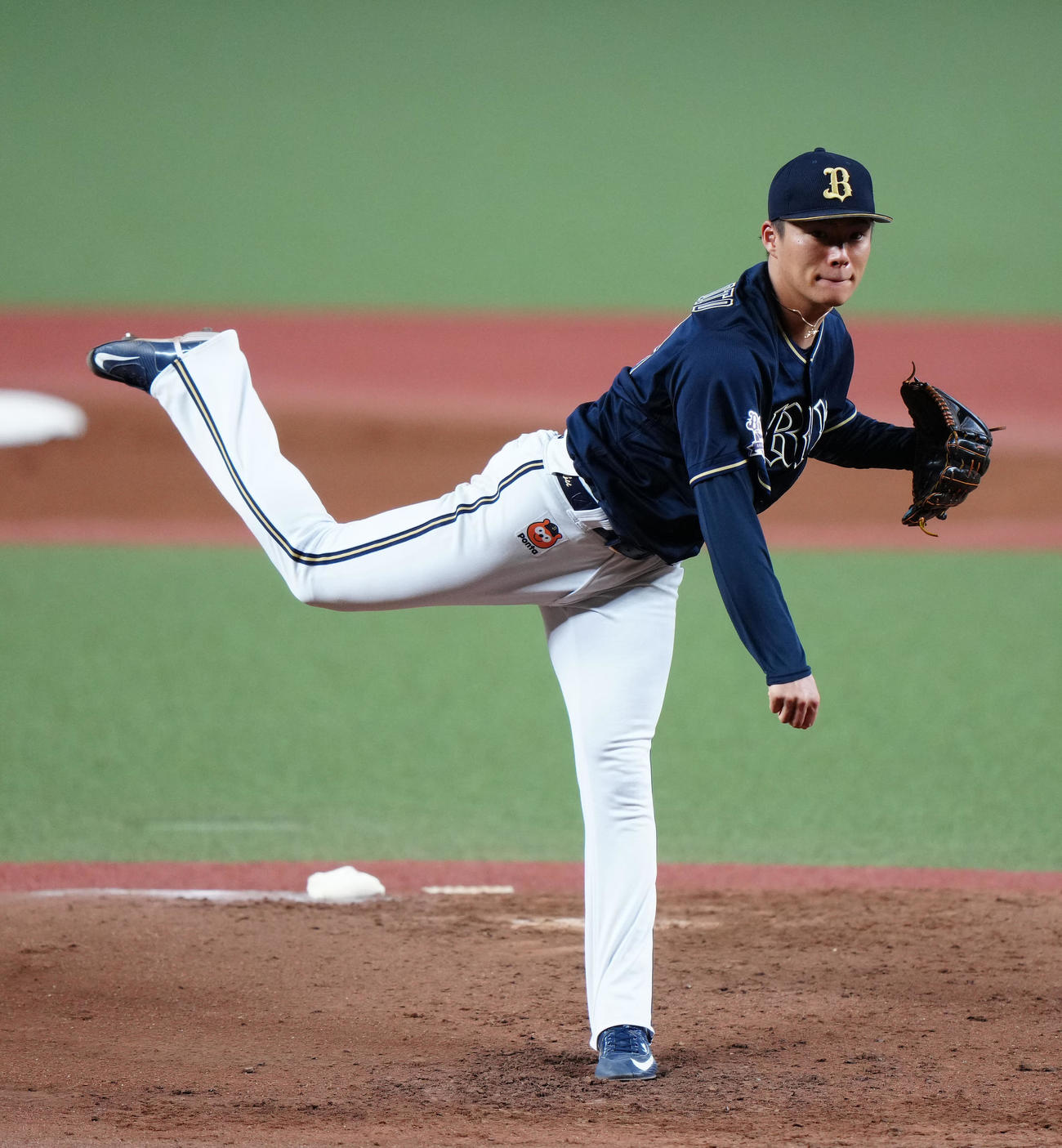 西武対オリックス　オリックス先発の山本（撮影・江口和貴）