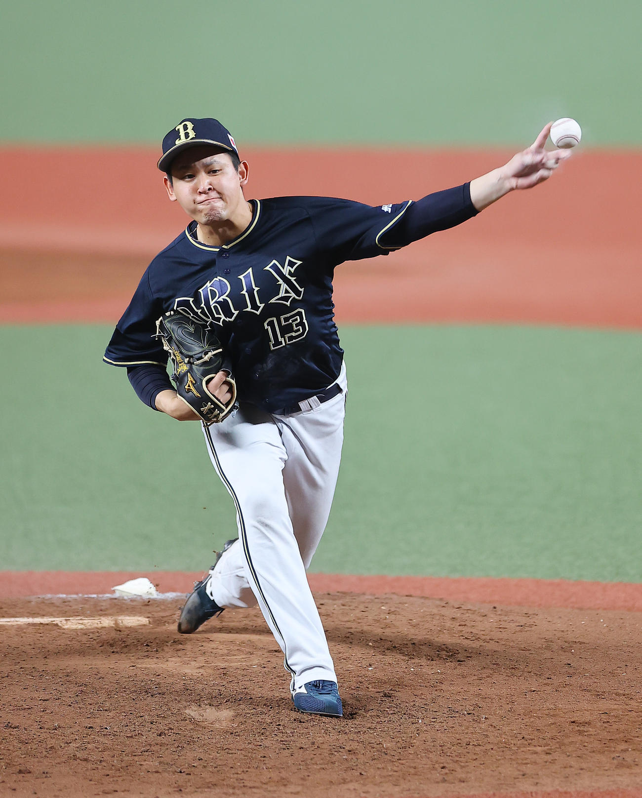 西武対オリックス　力投するオリックス先発の宮城（撮影・垰建太）