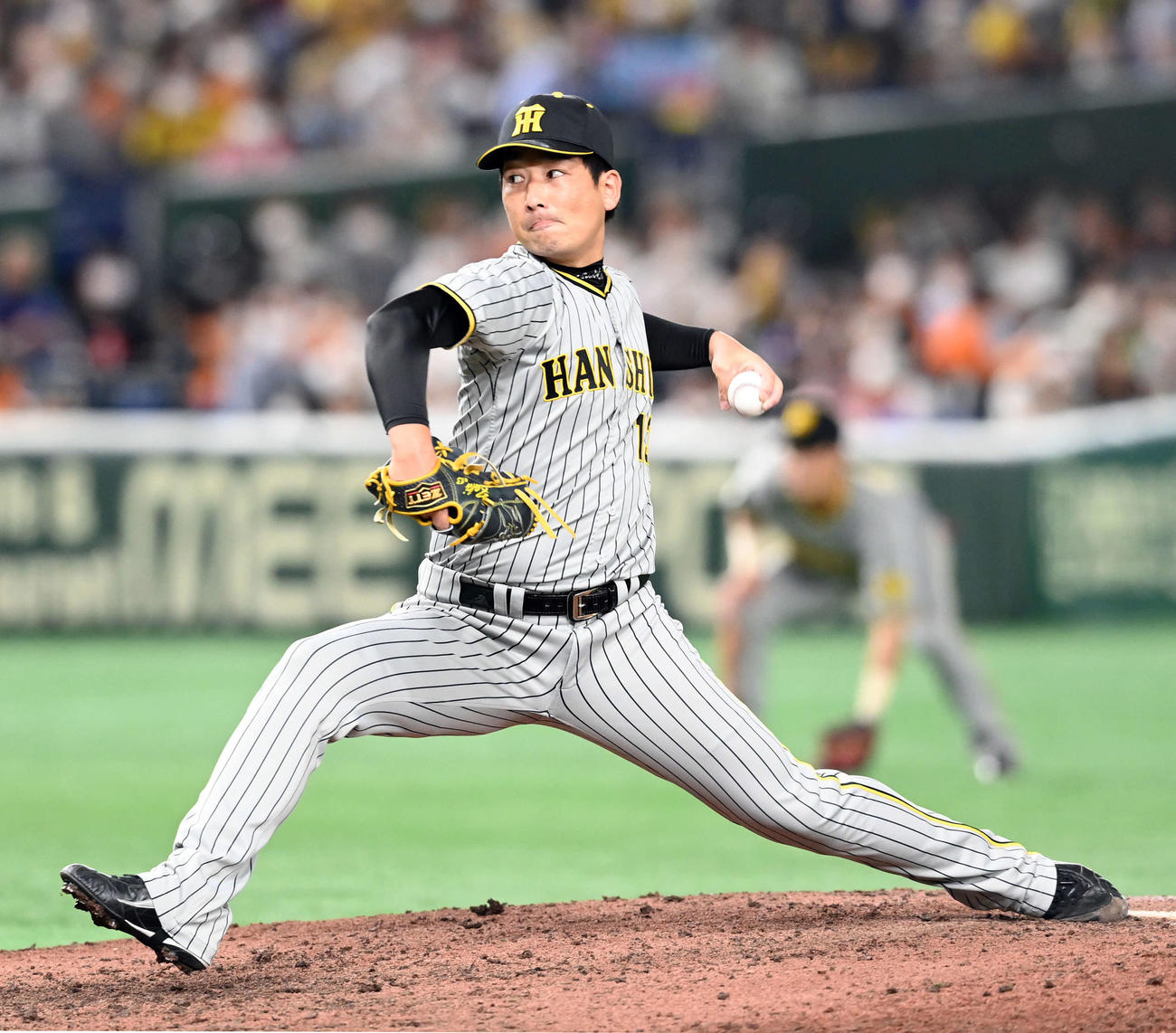 巨人対阪神　9回裏からマウンドに上がった阪神岩崎（撮影・たえ見朱実）