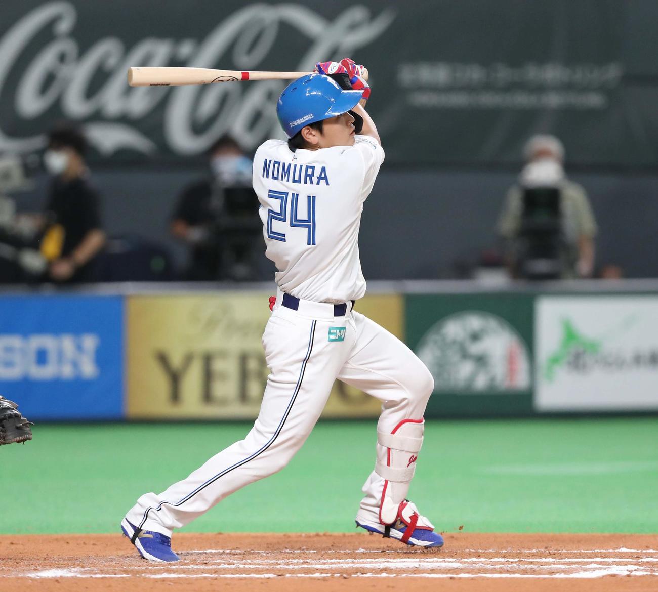 日本ハム野村佑希（2022年8月11日撮影）