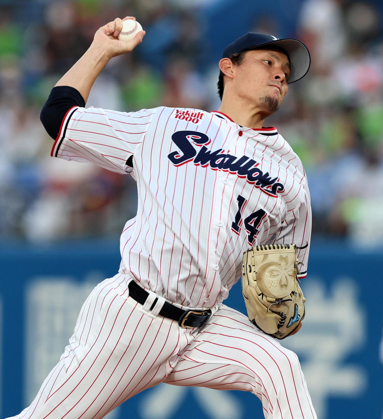 ヤクルト高梨裕稔（2022年8月16日撮影）