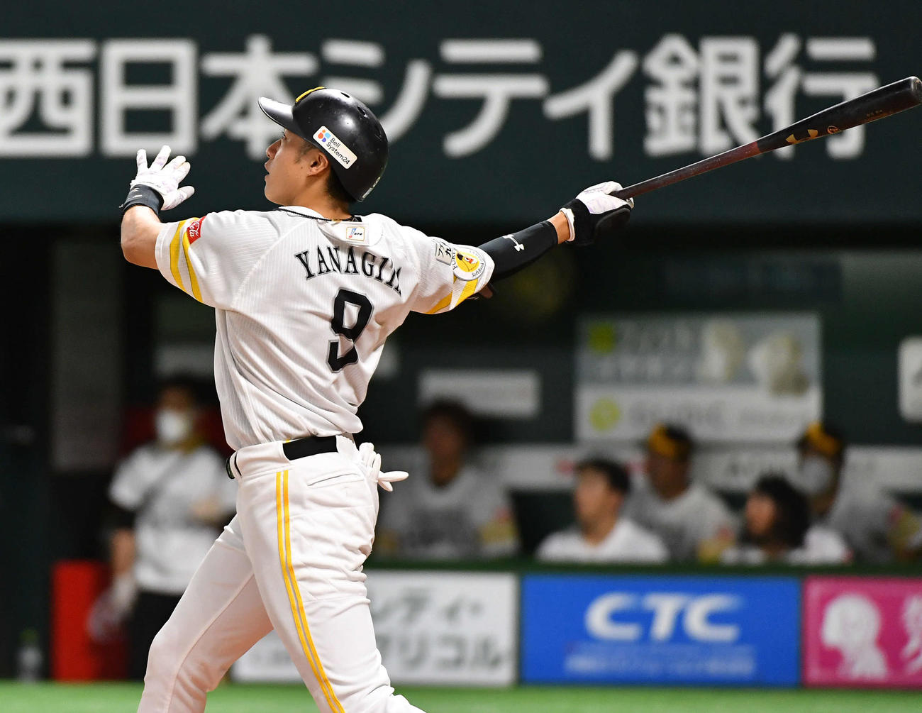 ソフトバンク対日本ハム　6回裏ソフトバンク1死、柳田は右越え本塁打を放つ（2022年7月21日撮影）