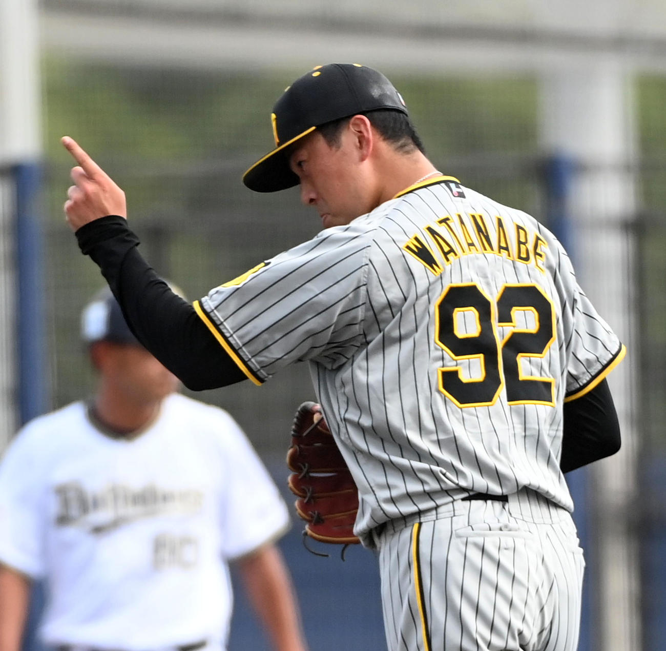 オリックス対阪神　阪神4番手の渡辺は1イニングを無失点に抑える（撮影・前岡正明）