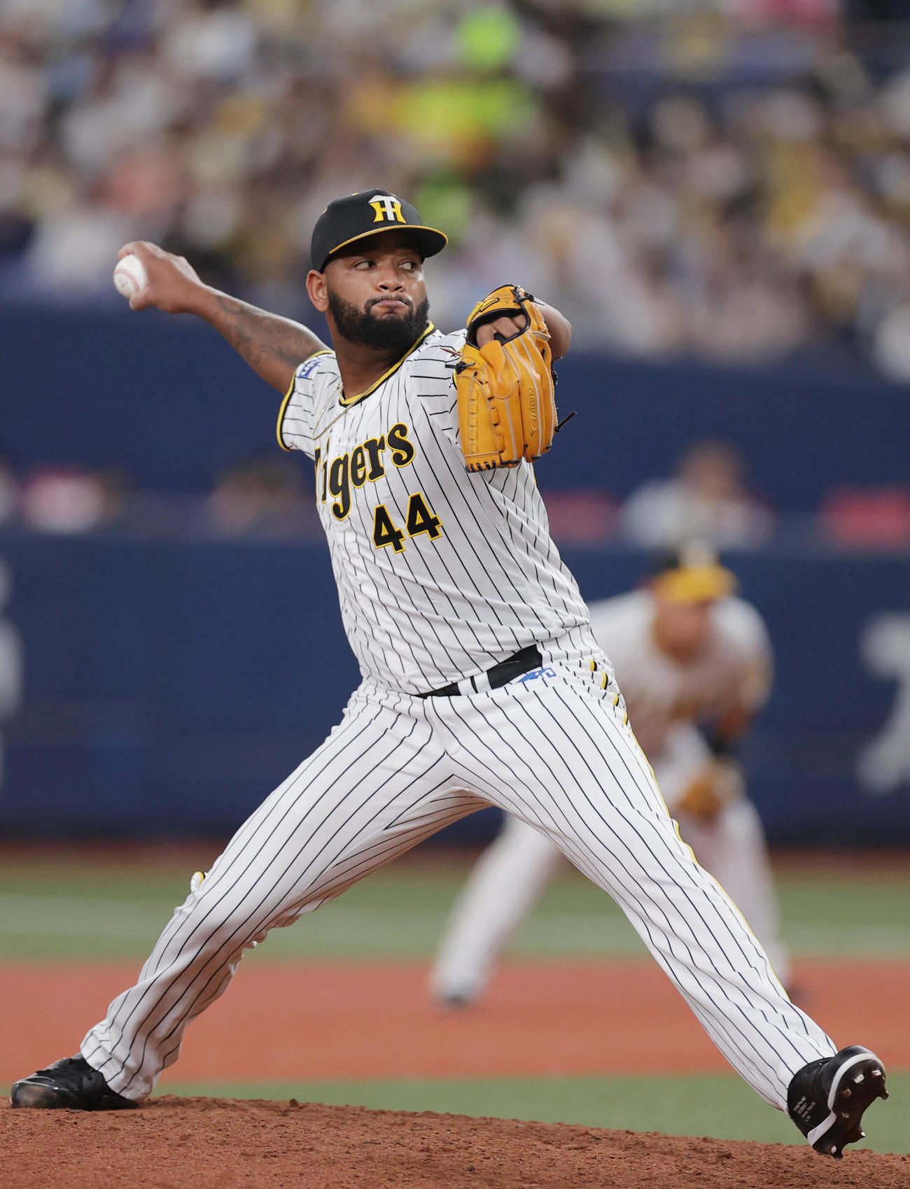 阪神対DeNA 7回表、阪神3番手で登板するアルカンタラ（撮影・前田充）