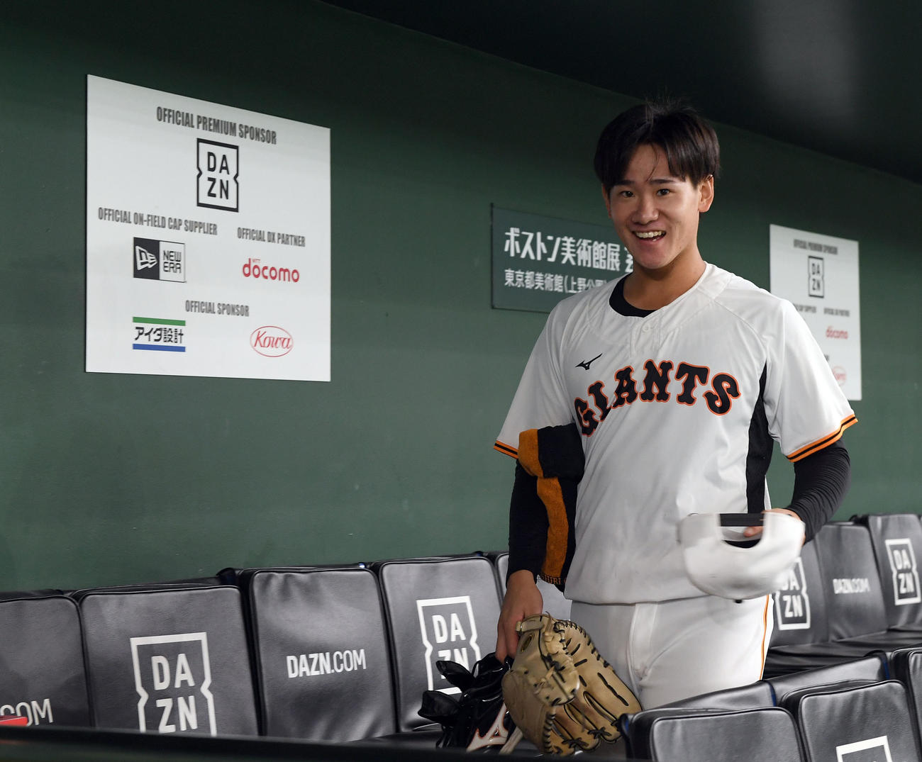 巨人対中日　初先発の巨人井上（撮影・たえ見朱実）