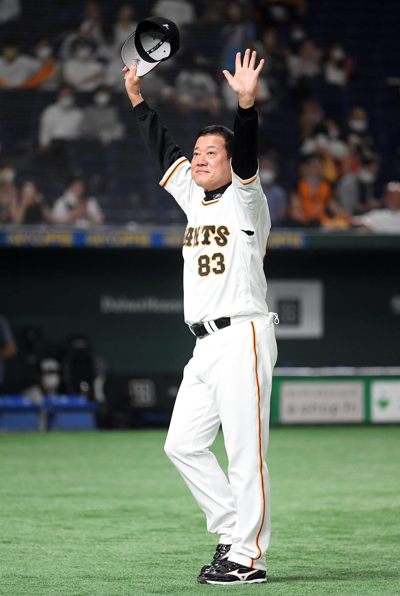 巨人対中日　中日に勝ち越した巨人原監督（撮影・たえ見朱実）