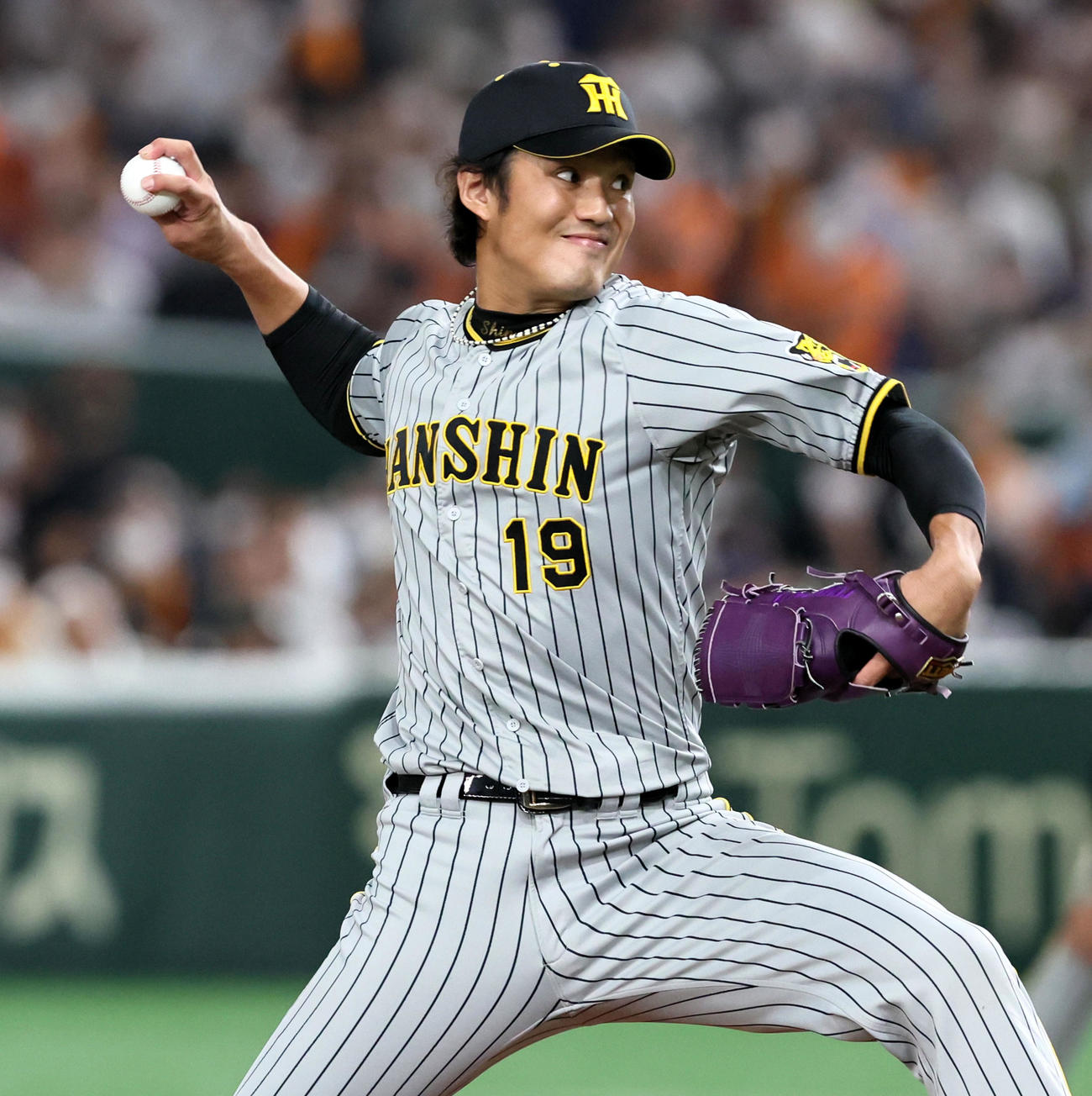 力投する藤浪（2022年8月20日撮影）