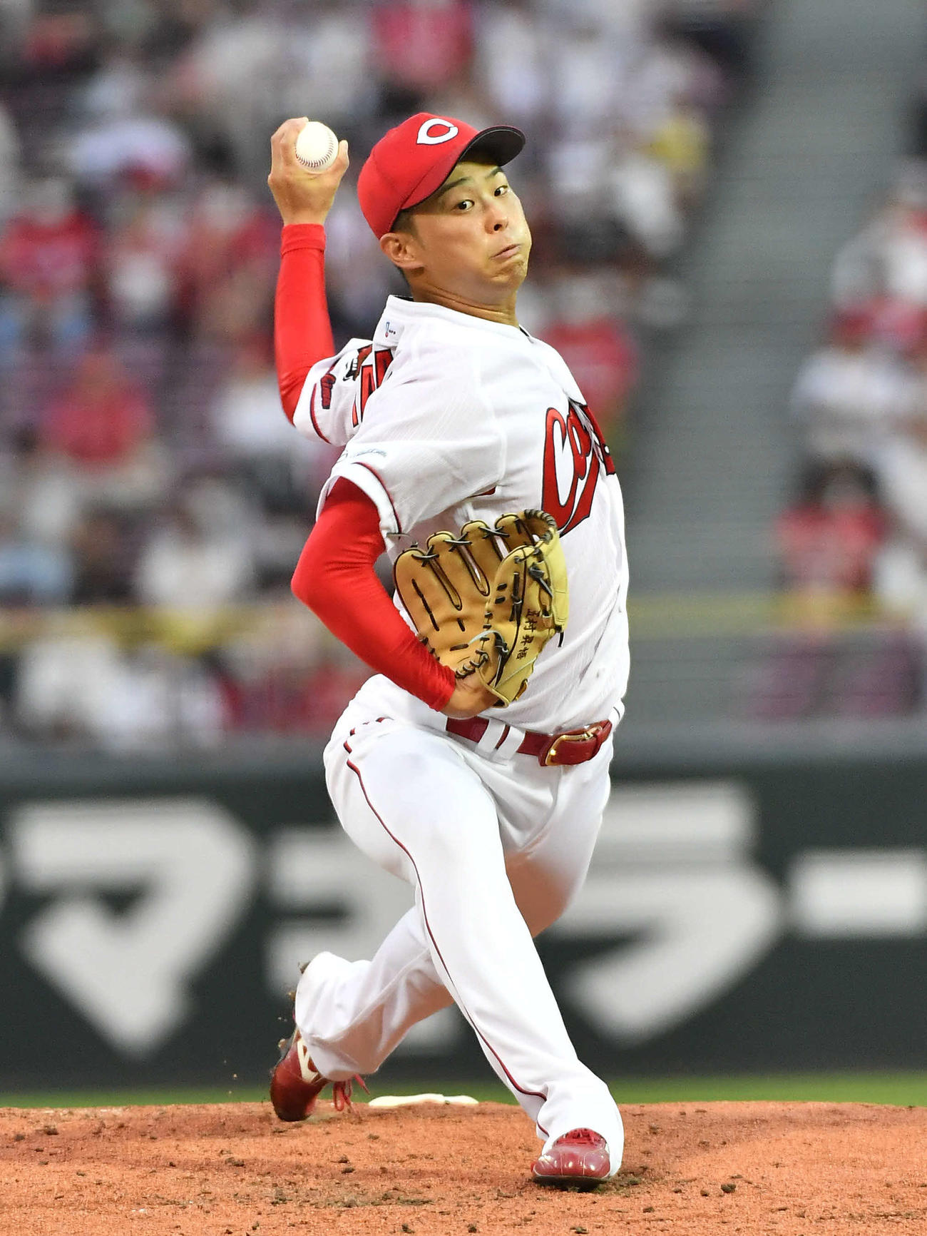 広島対巨人　広島先発の玉村（撮影・岩下翔太）