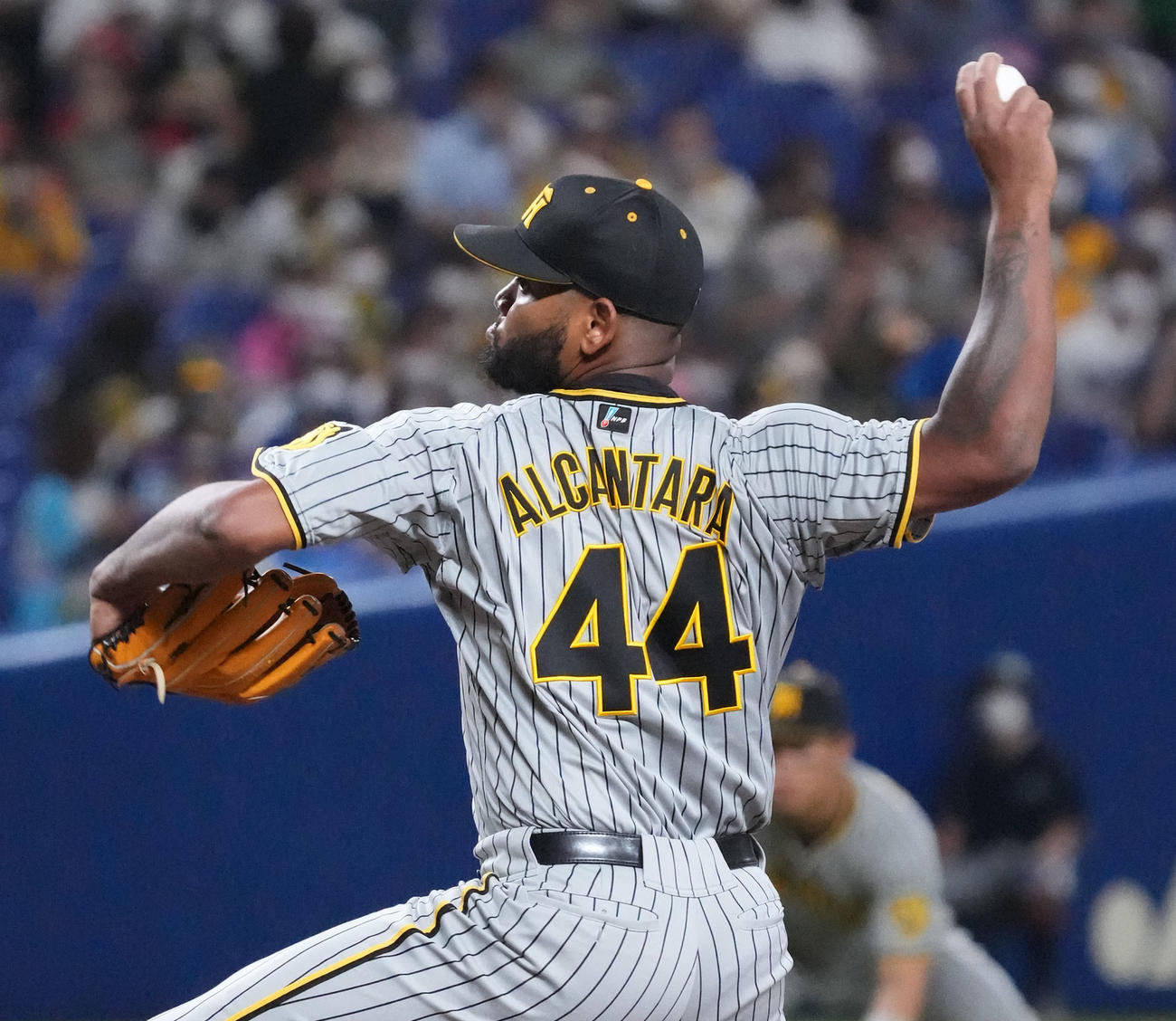 中日対阪神　5回裏、阪神3番手で登板するアルカンタラ（撮影・森本幸一）