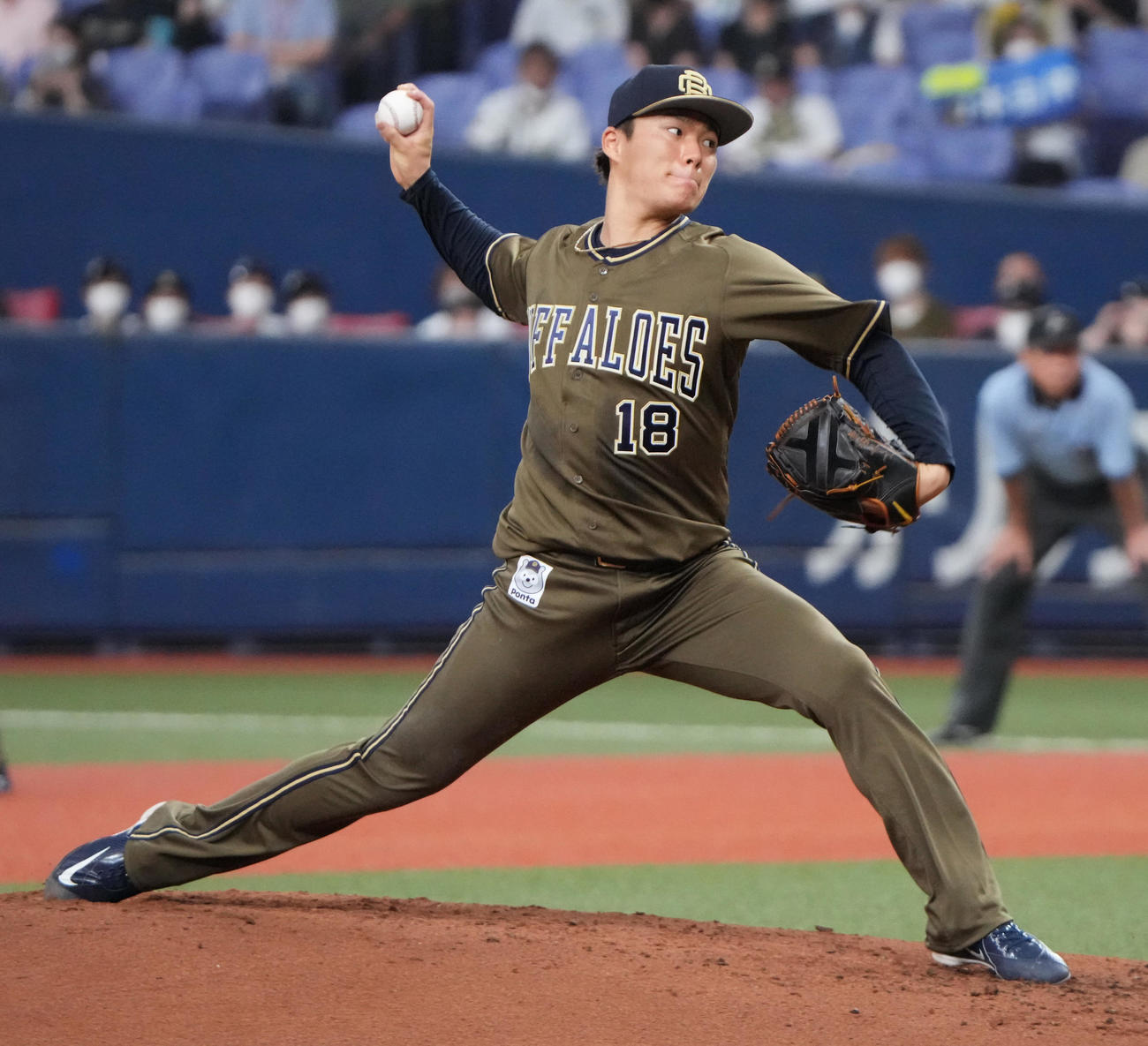 オリックス対西武　オリックス先発の山本（撮影・清水貴仁）