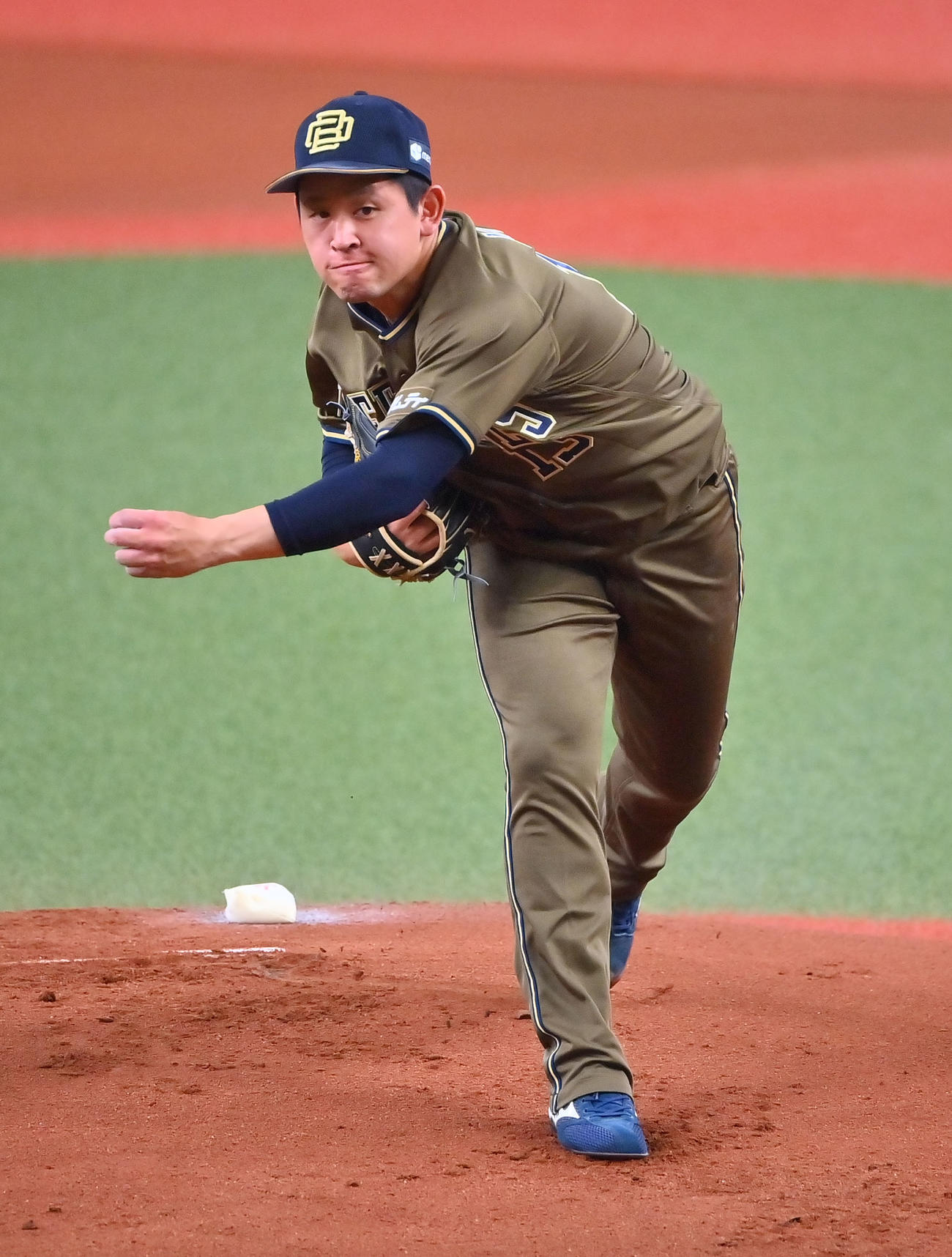 オリックス対西武　オリックス先発の宮城（撮影・和賀正仁）
