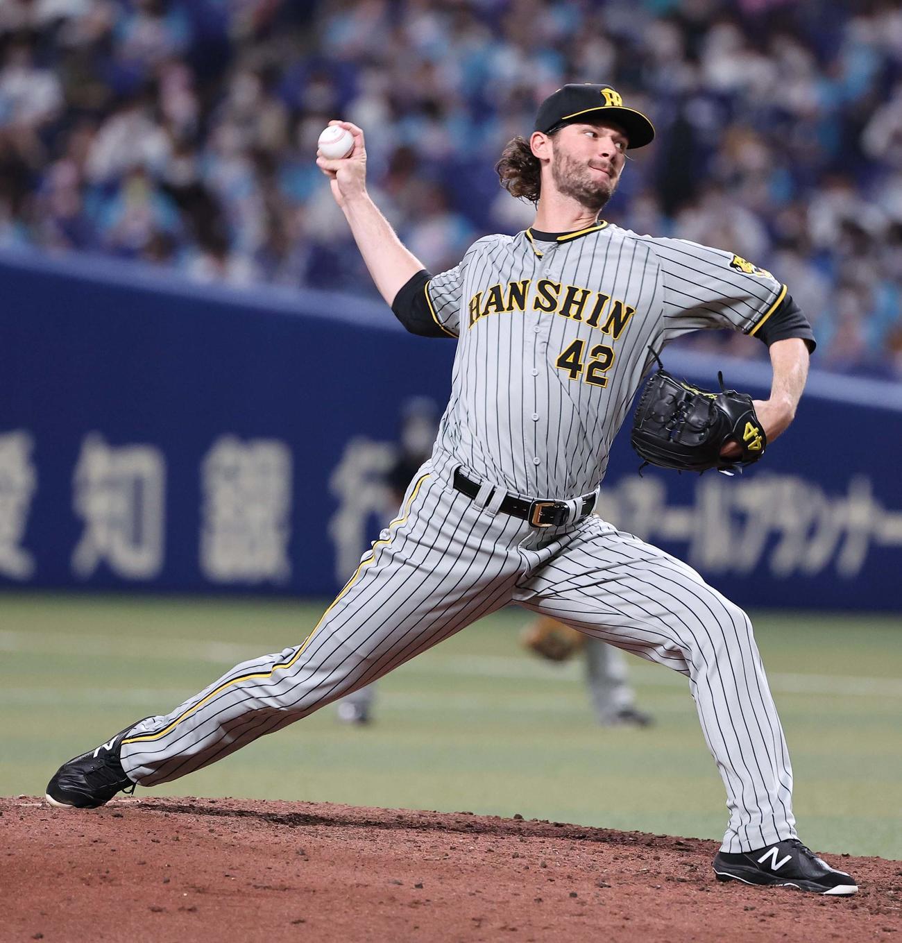 中日対阪神　阪神3番手のケラー（撮影・上田博志）