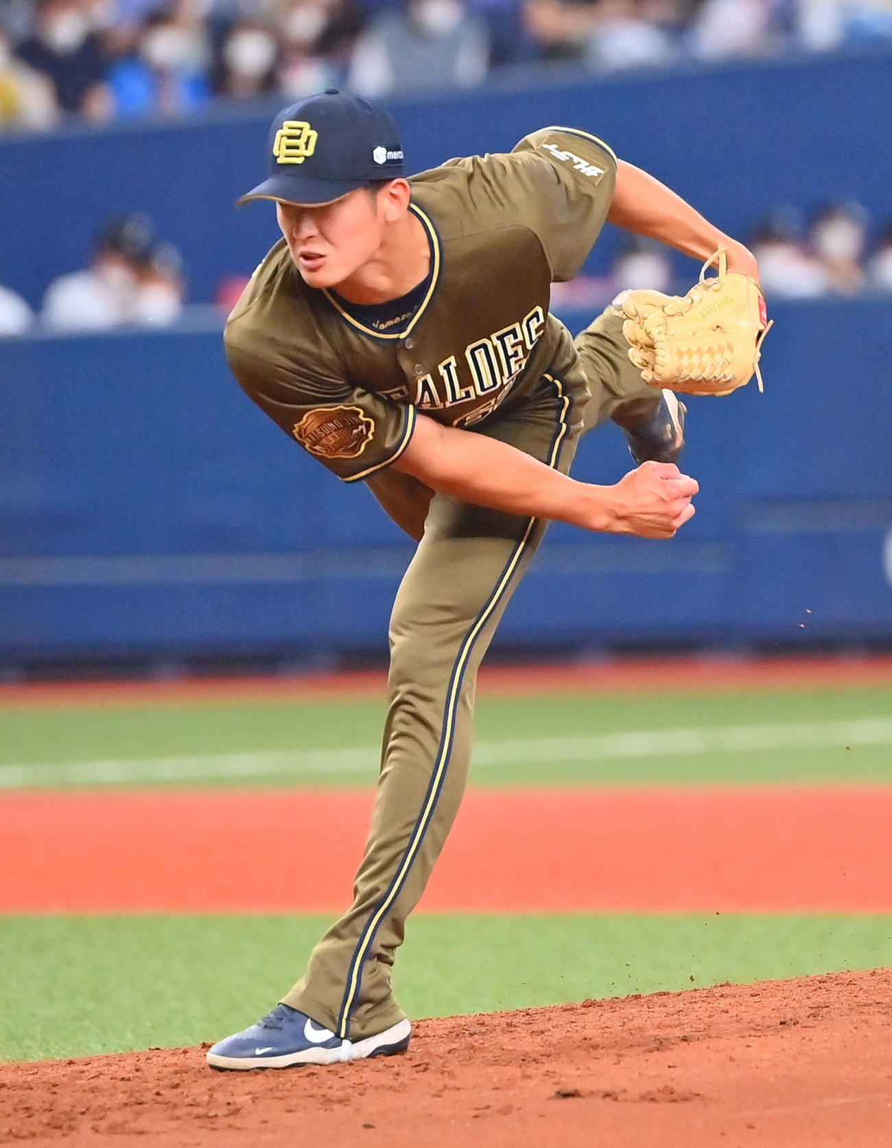 オリックス対西武　オリックス先発の山崎颯（撮影・和賀正仁）