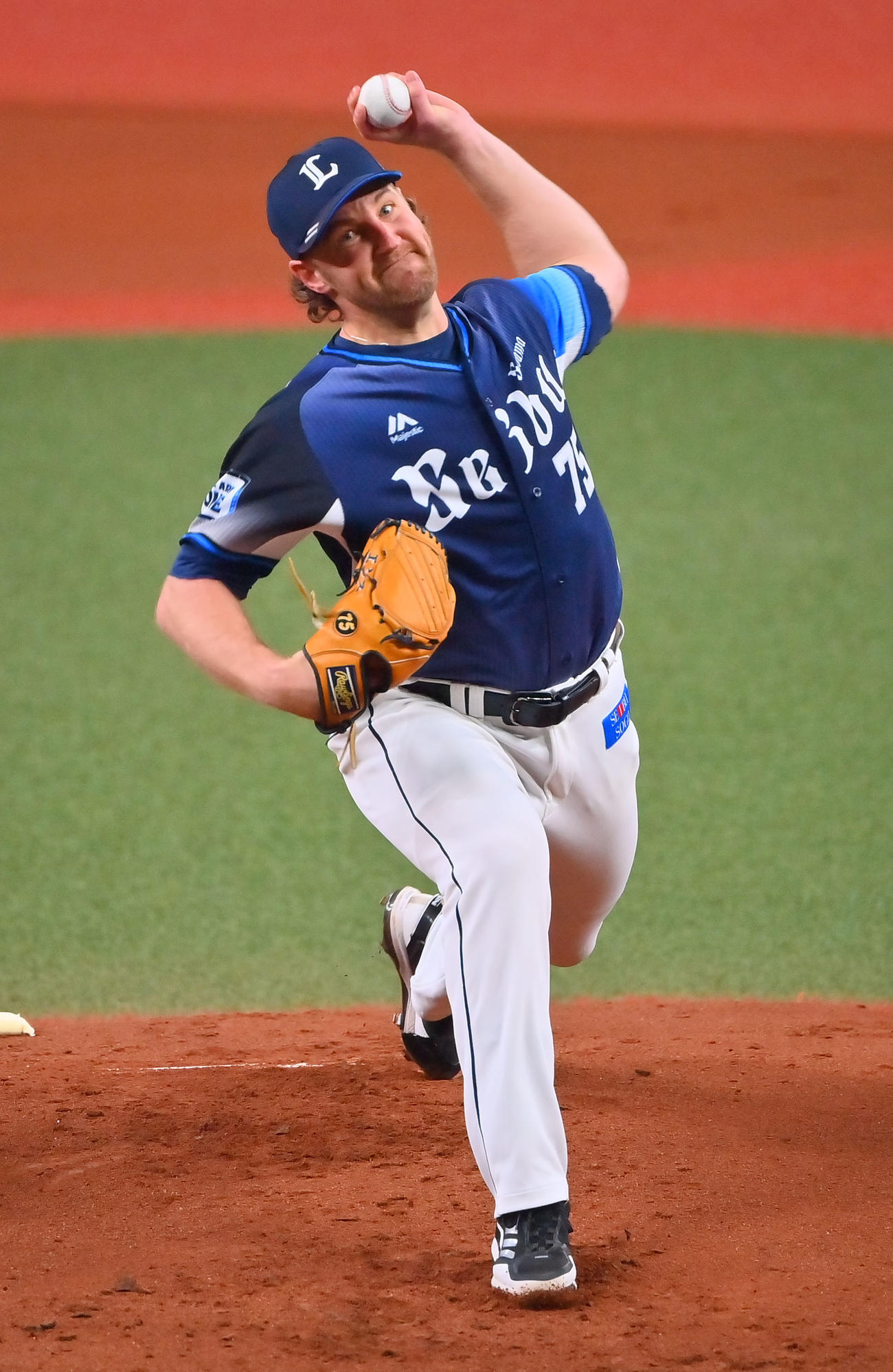 オリックス対西武　西武先発のエンス（撮影・和賀正仁）