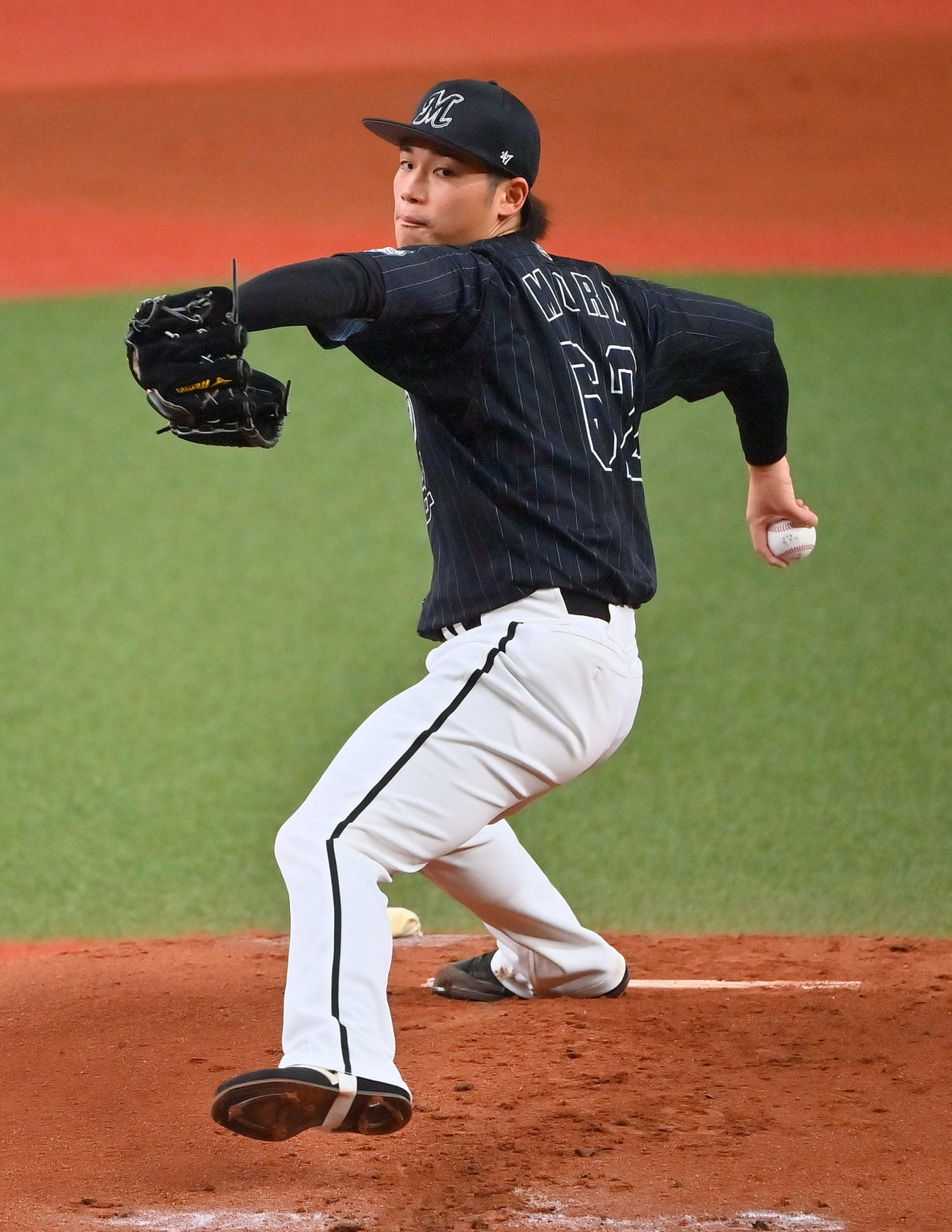 ソフトバンク対ロッテ　ロッテ先発の森（撮影・和賀正仁）