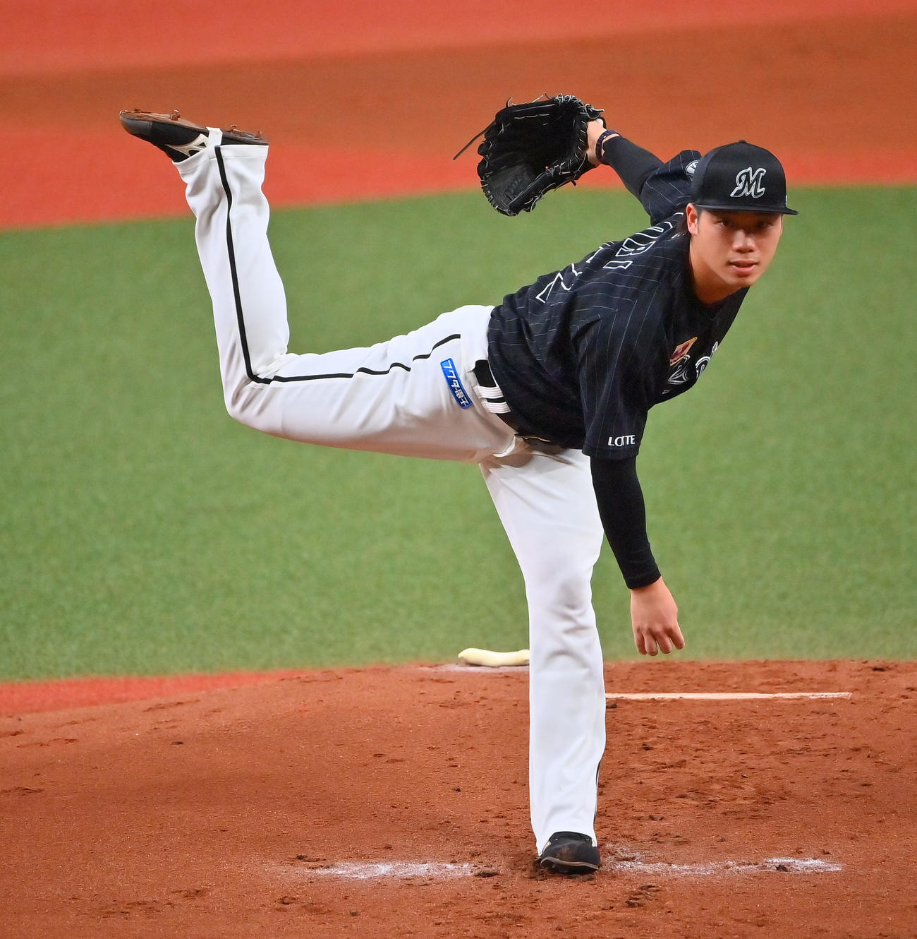 ソフトバンク対ロッテ　ロッテ先発の森（撮影・和賀正仁）