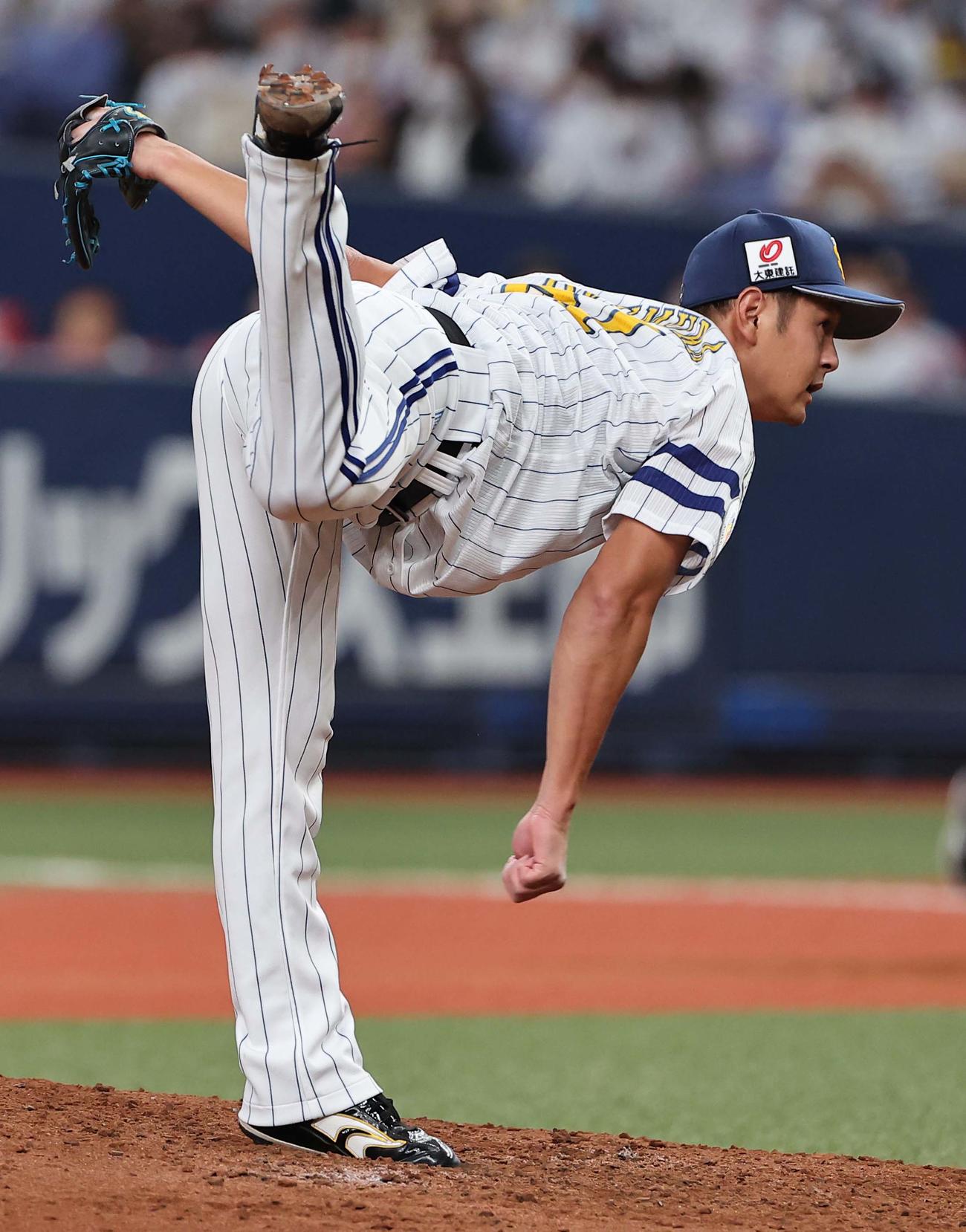 ソフトバンク対ロッテ　ソフトバンク先発の奥村（撮影・上田博志）