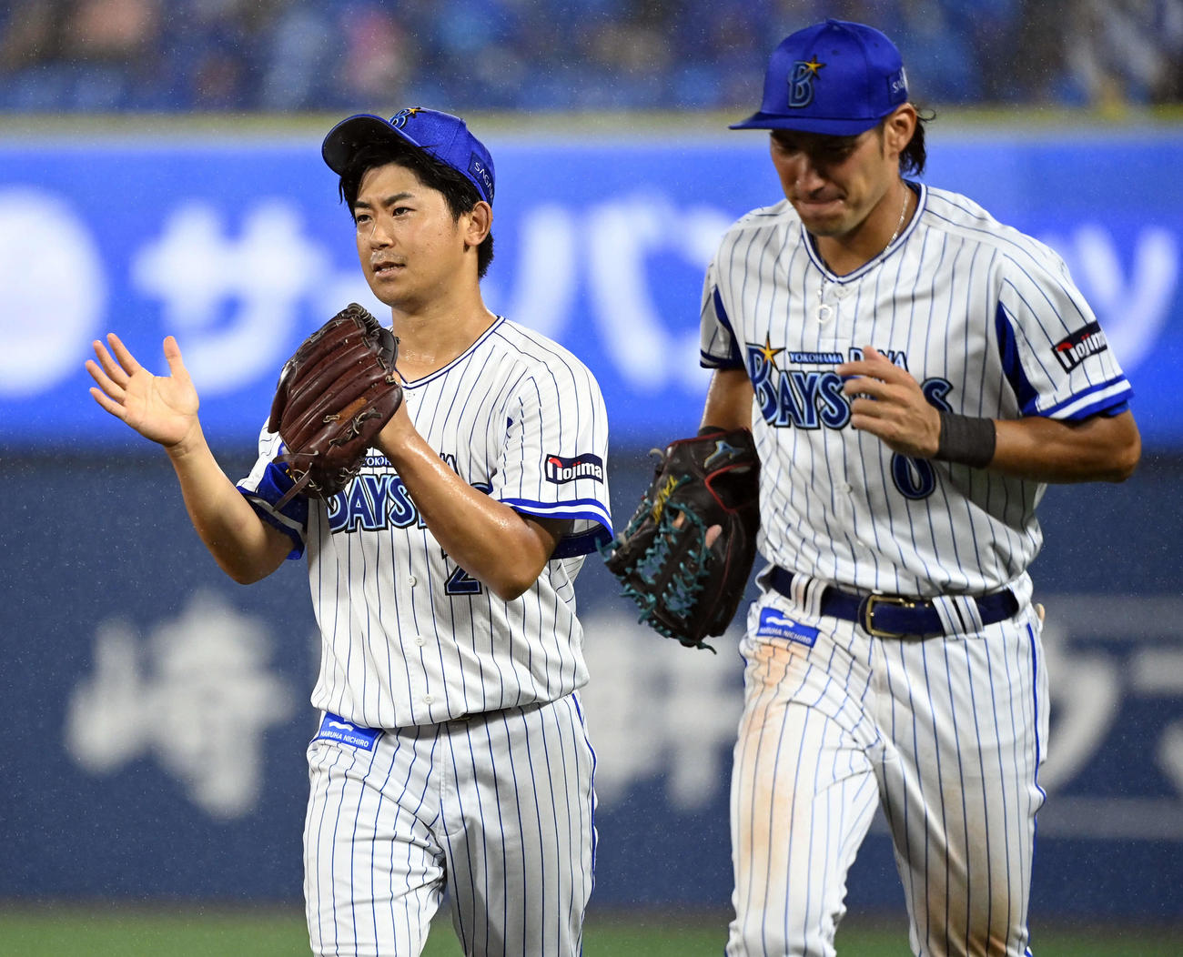 DeNA対中日　8回表、ランナーを背負いながらも、無失点に抑えたDeNA先発の今永（撮影・たえ見朱実）