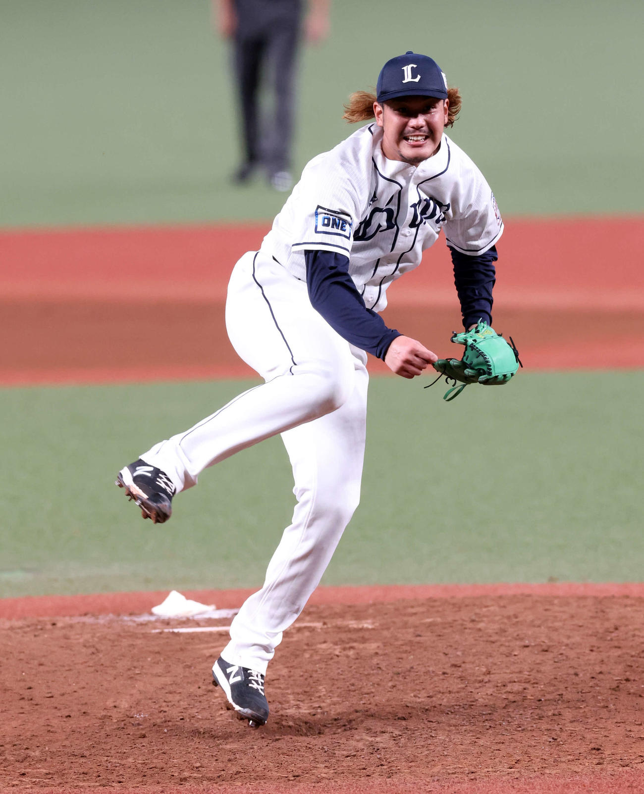 西武対日本ハム　力投する西武先発の高橋（撮影・浅見桂子）