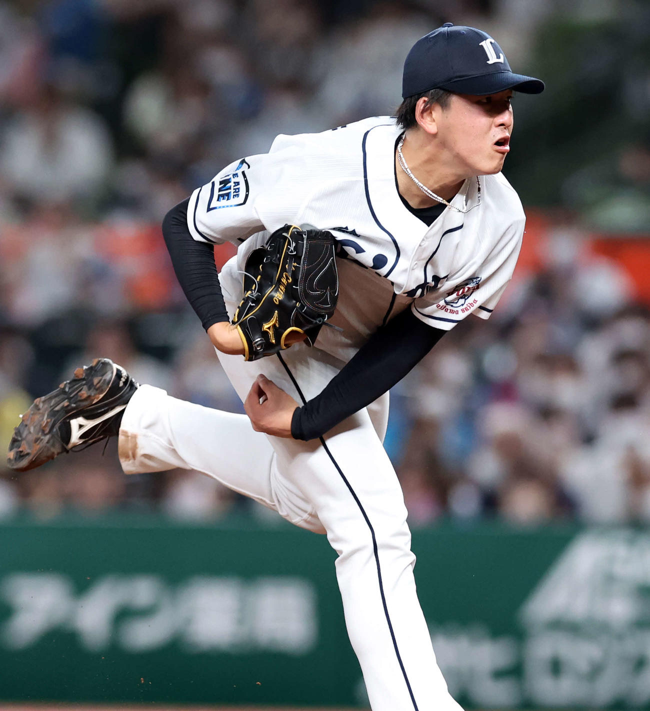西武対日本ハム　力投する西武先発の隅田（撮影・浅見桂子）