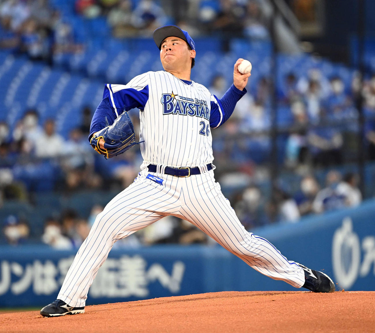 DeNA対中日　DeNAの先発浜口（撮影・たえ見朱実）