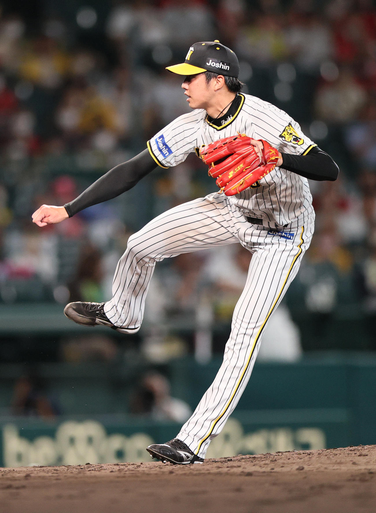 阪神対広島　力投する阪神才木（撮影・上山淳一）