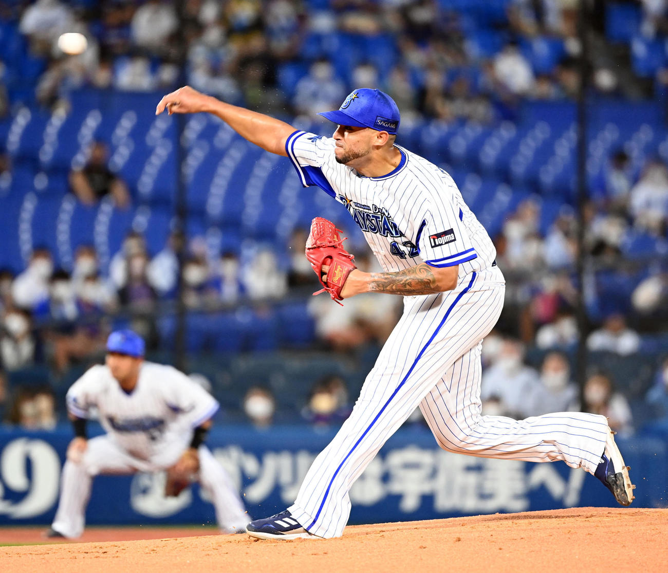 DeNA対中日　DeNAの先発ロメロ（撮影・たえ見朱実）