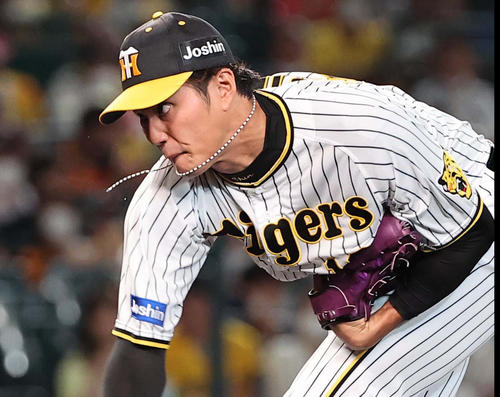 阪神対巨人　ネックレスが切れる力投を見せる阪神先発の藤浪（撮影・上田博志）