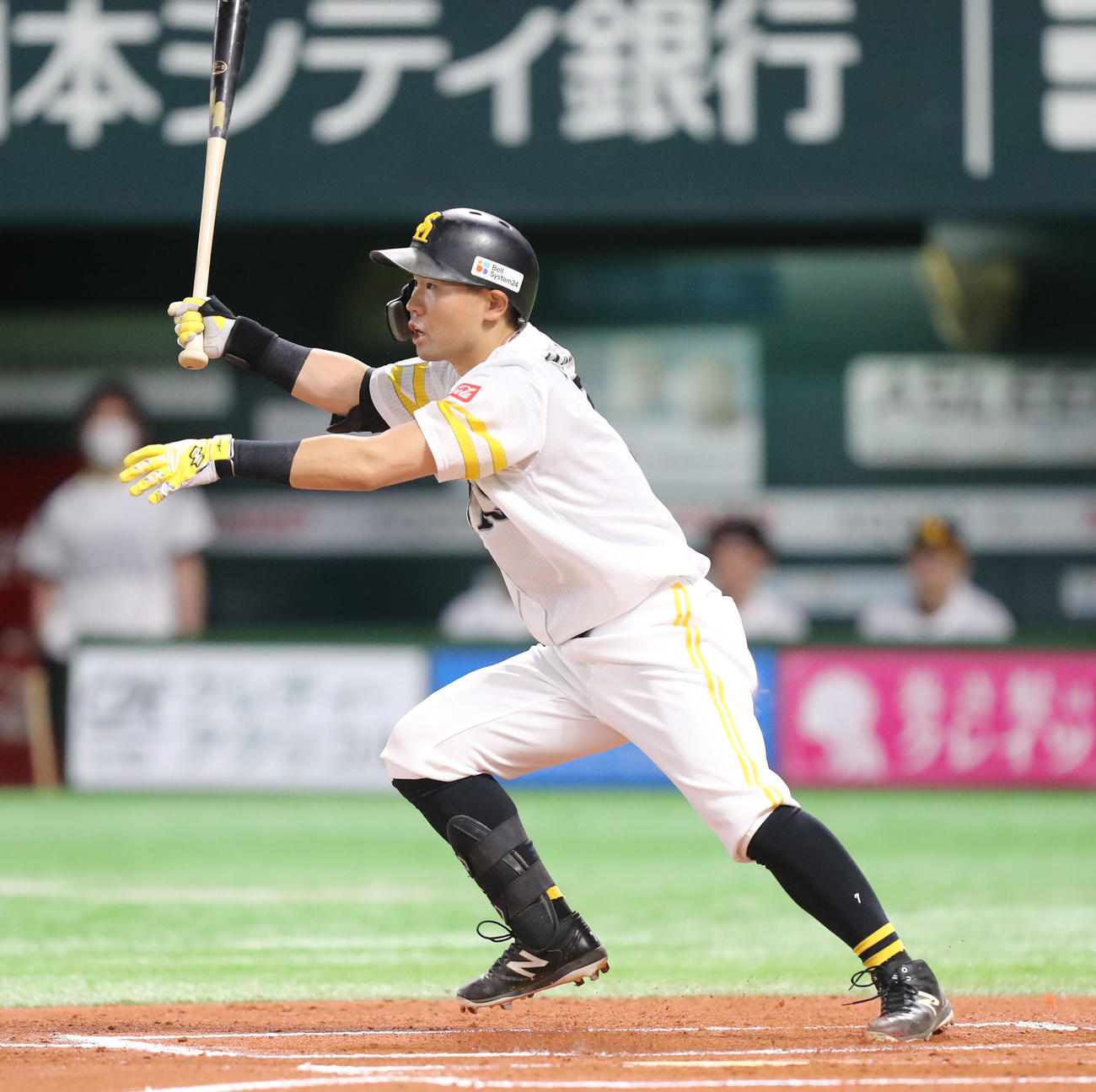 ソフトバンク中村晃（2022年6月25日撮影）