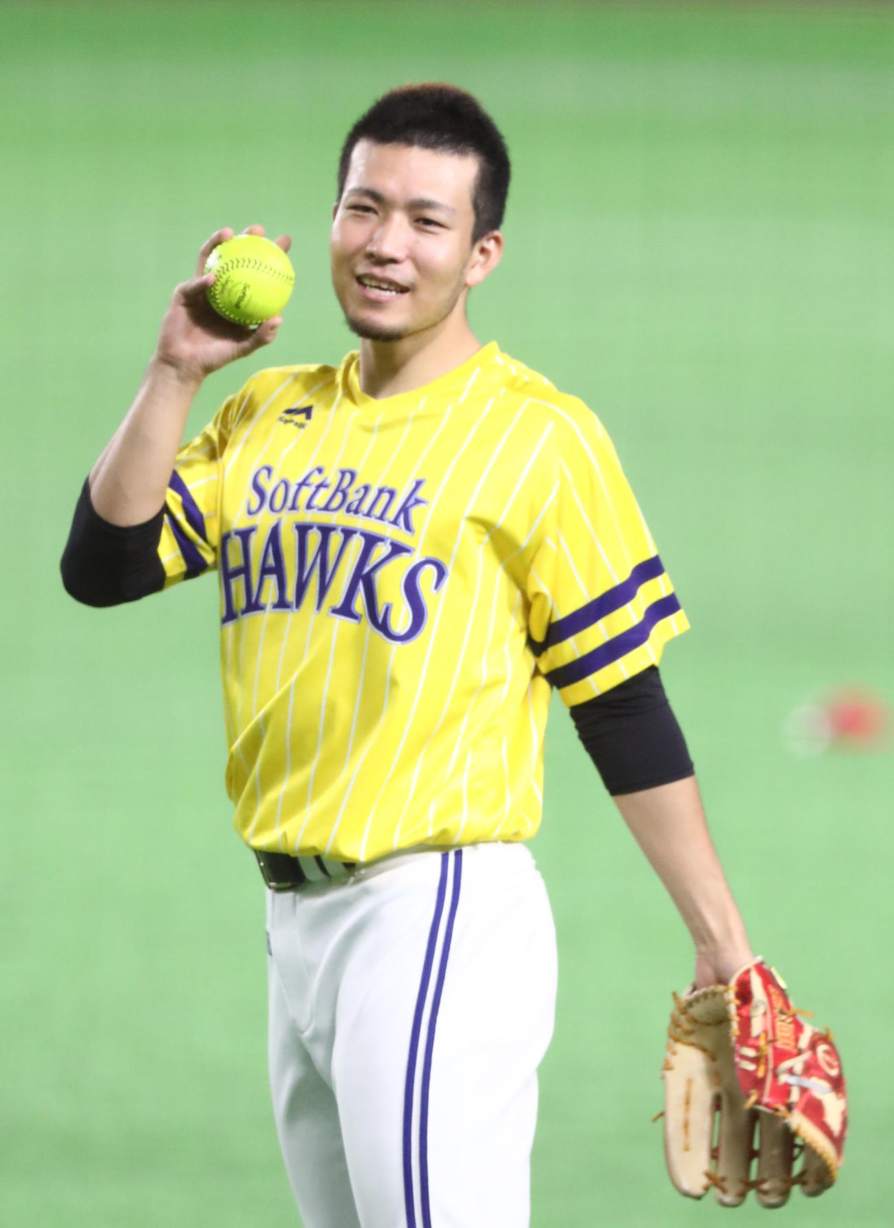 ソフトバンク千賀滉大（2020年9月21日撮影）