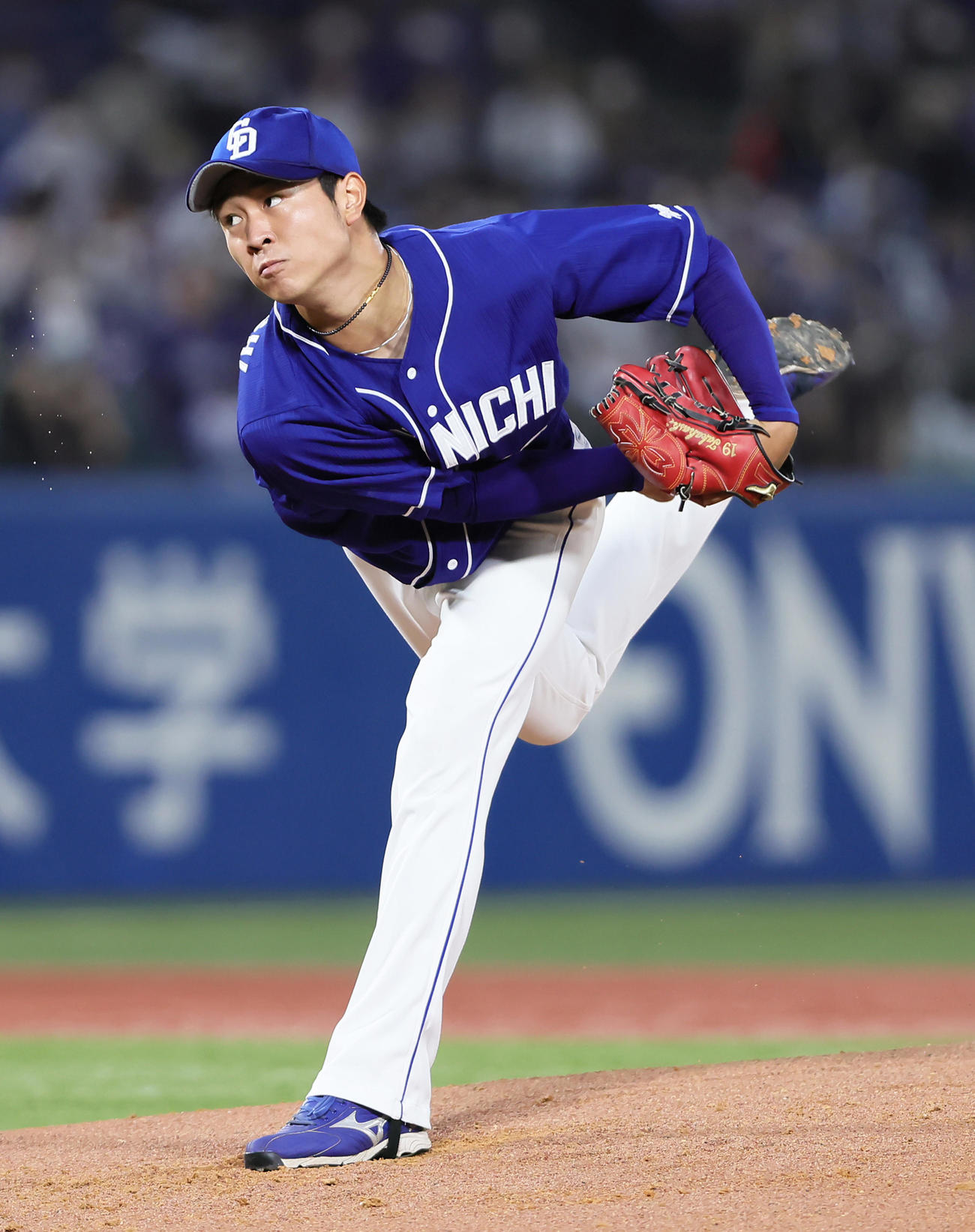 ヤクルト対中日　中日先発の高橋宏（撮影・足立雅史）