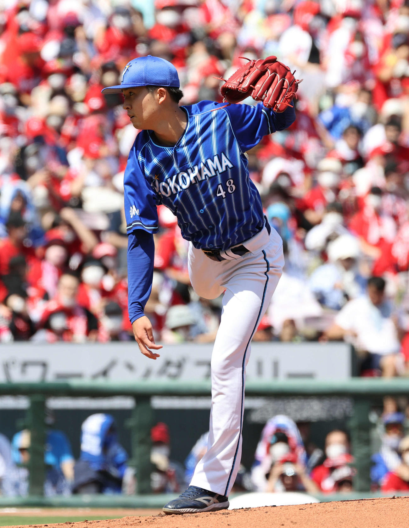 広島対DeNA DeNA先発の京山（撮影・加藤孝規）