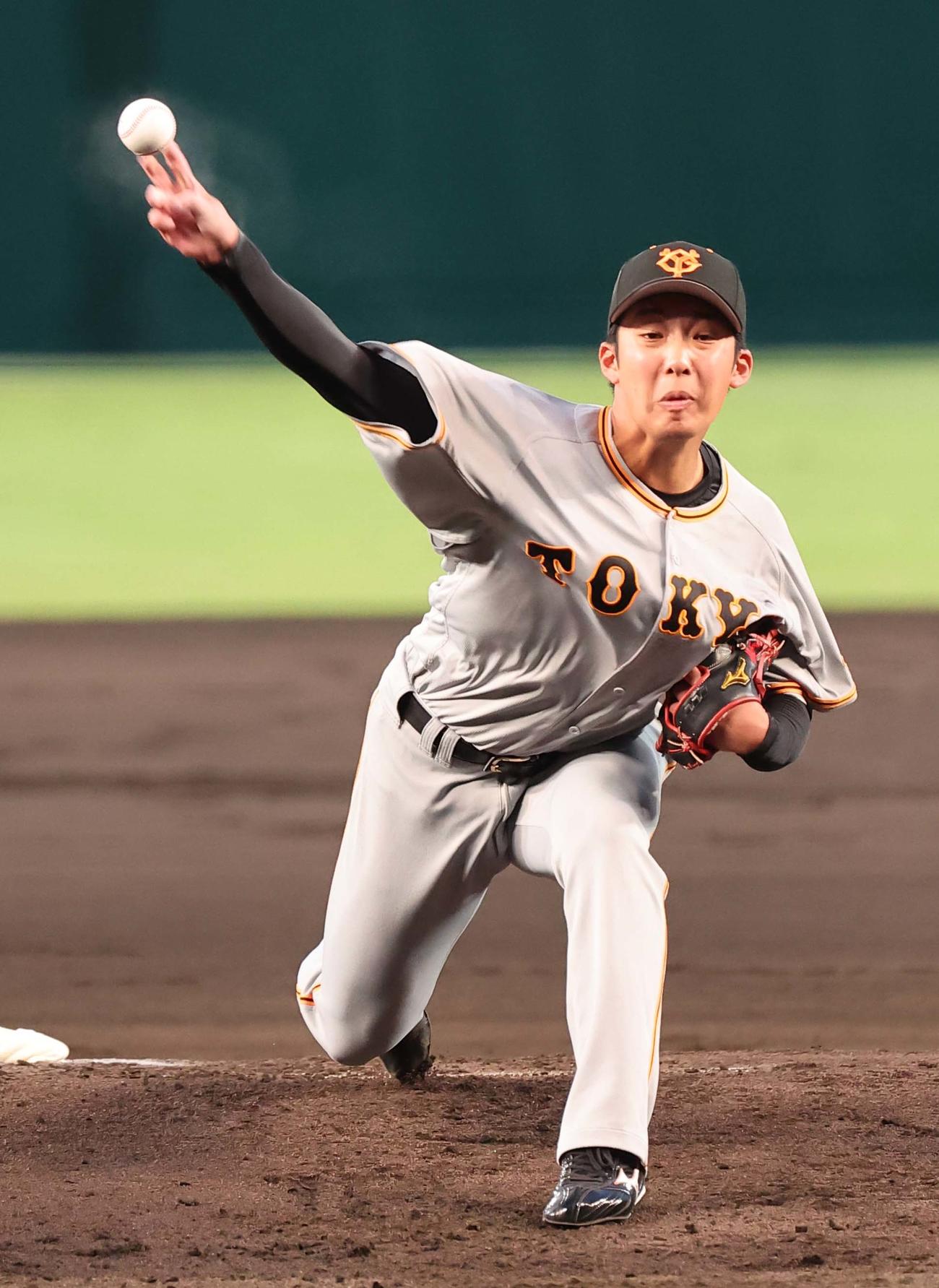 阪神対巨人　巨人先発の赤星（撮影・上田博志）