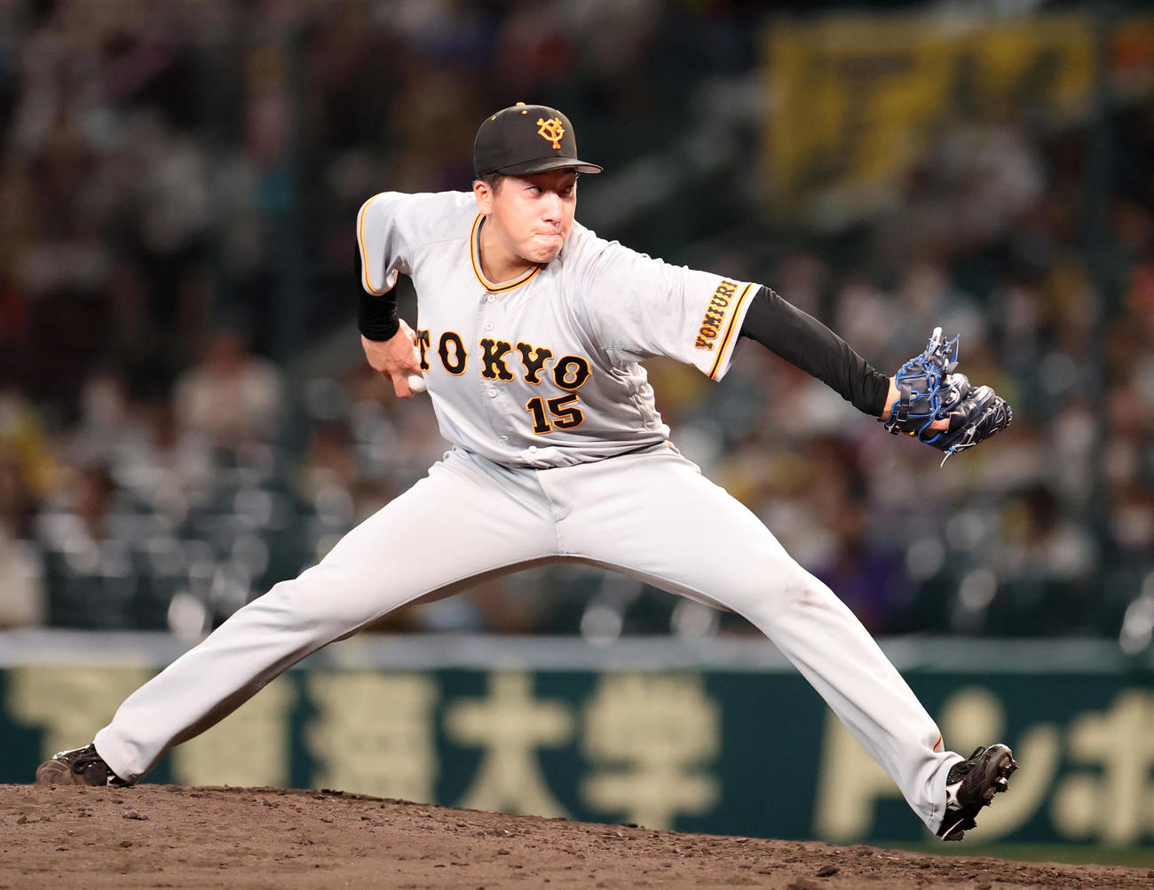 阪神対巨人　9回裏から登板する巨人5番手の大勢（撮影・狩俣裕三）