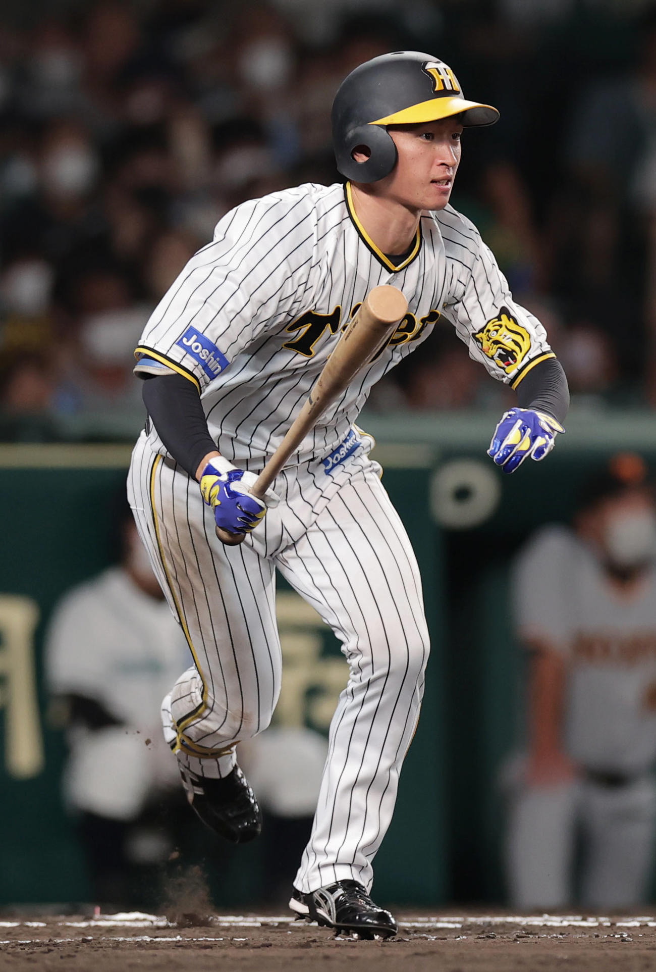 阪神対巨人　6回裏阪神1死、右前打を放つ近本（撮影・前田充）