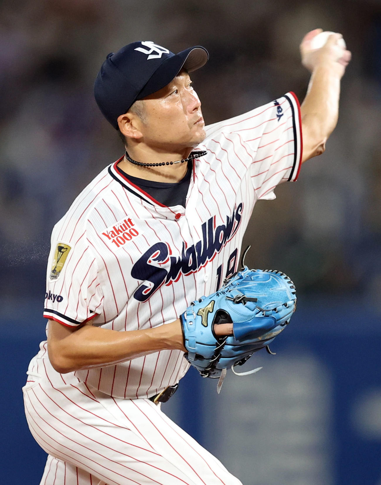ヤクルト石川雅規（22年8月23日撮影）