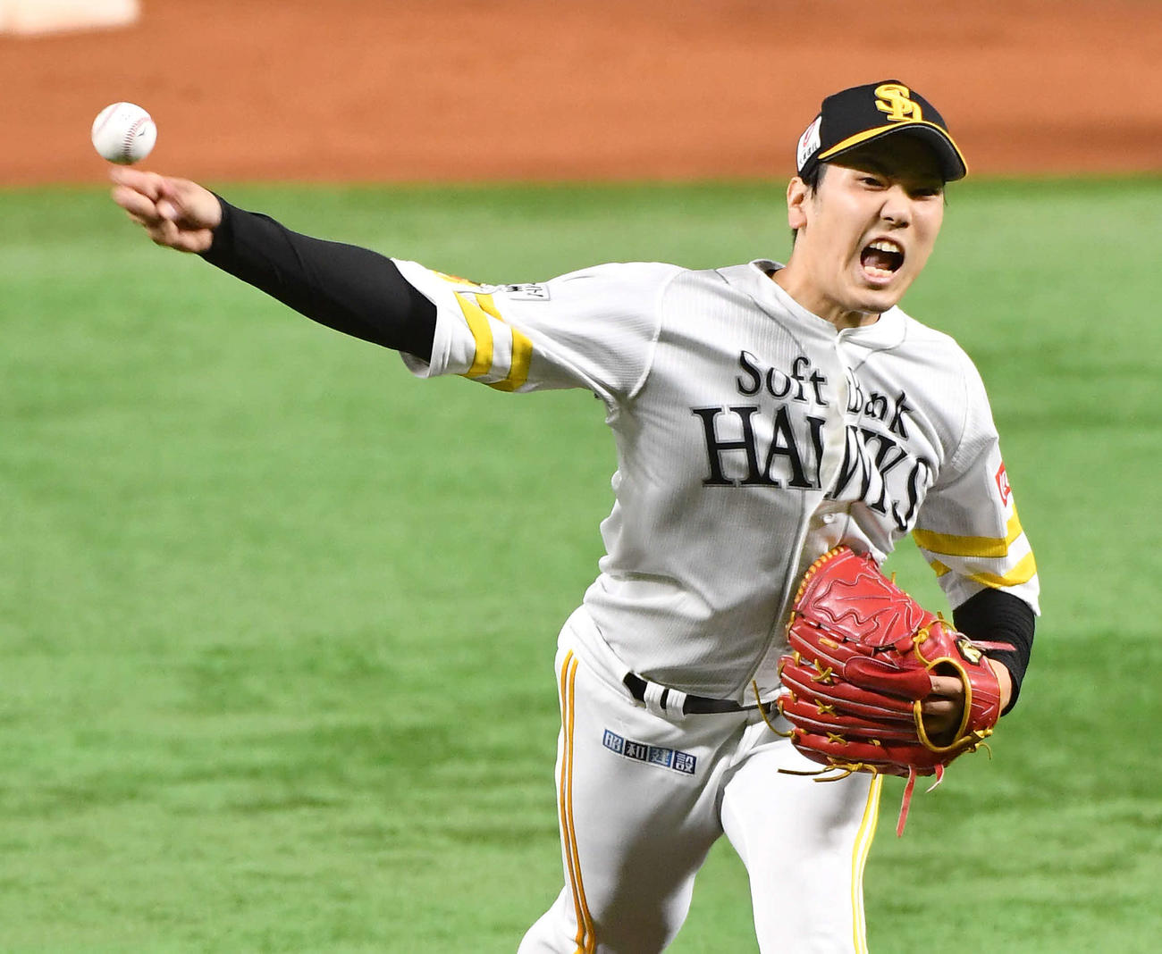 ソフトバンク石川柊太（2022年8月31日撮影）