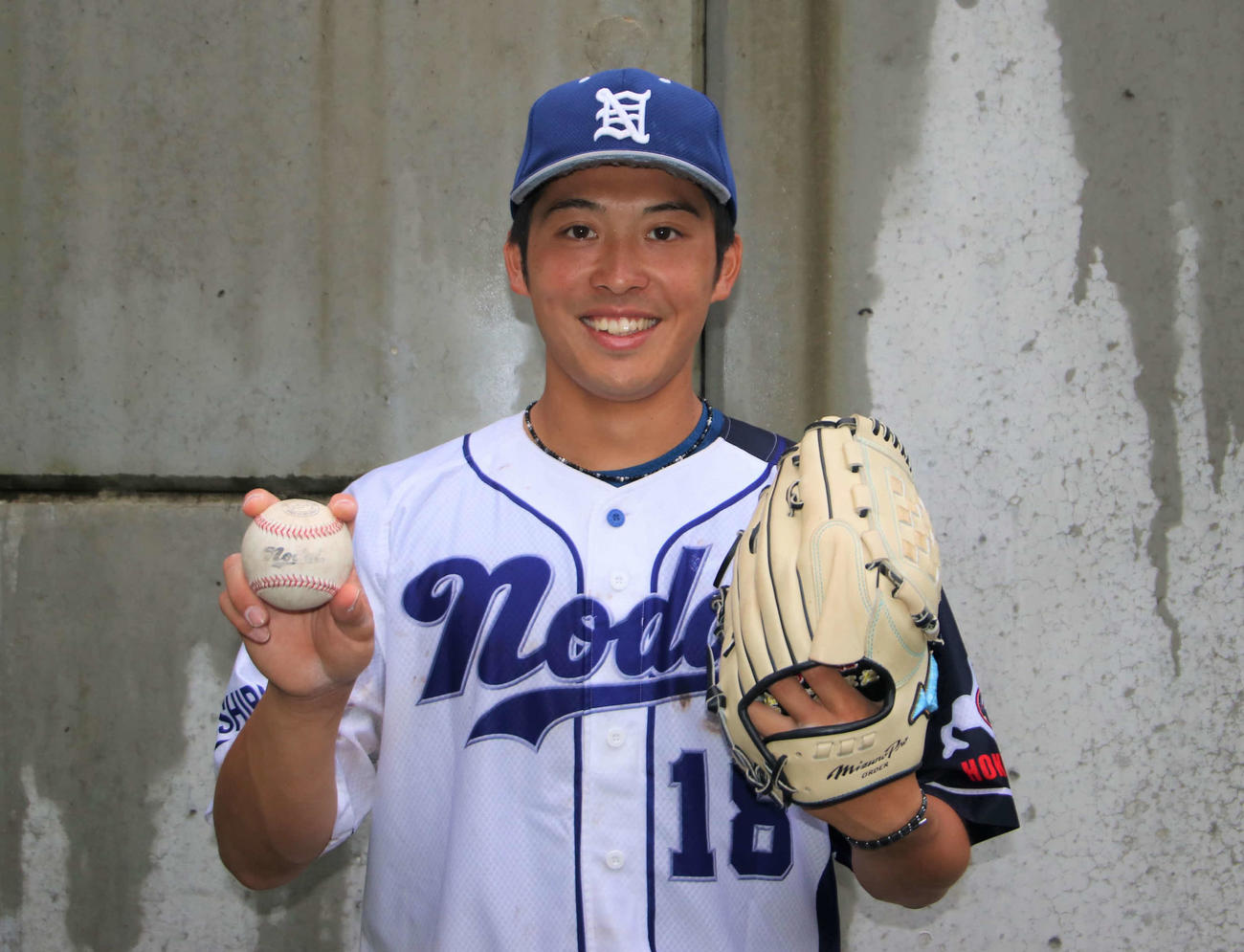 プロ志望届を提出した東農大北海道・伊藤（撮影・山崎純一）