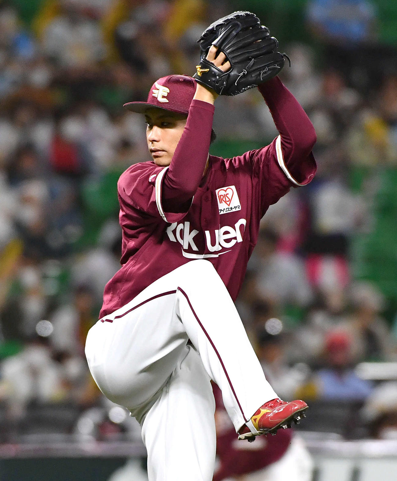 ソフトバンク対楽天　5回1／3を1失点で5勝目をアヘゲタ楽天辛島（撮影・岩下翔太）