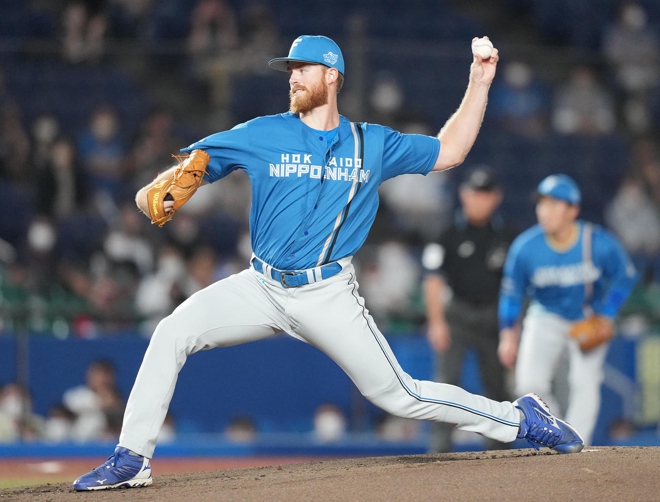 ロッテ対日本ハム　先発し力投する日本ハム・メネズ（撮影・鈴木みどり）
